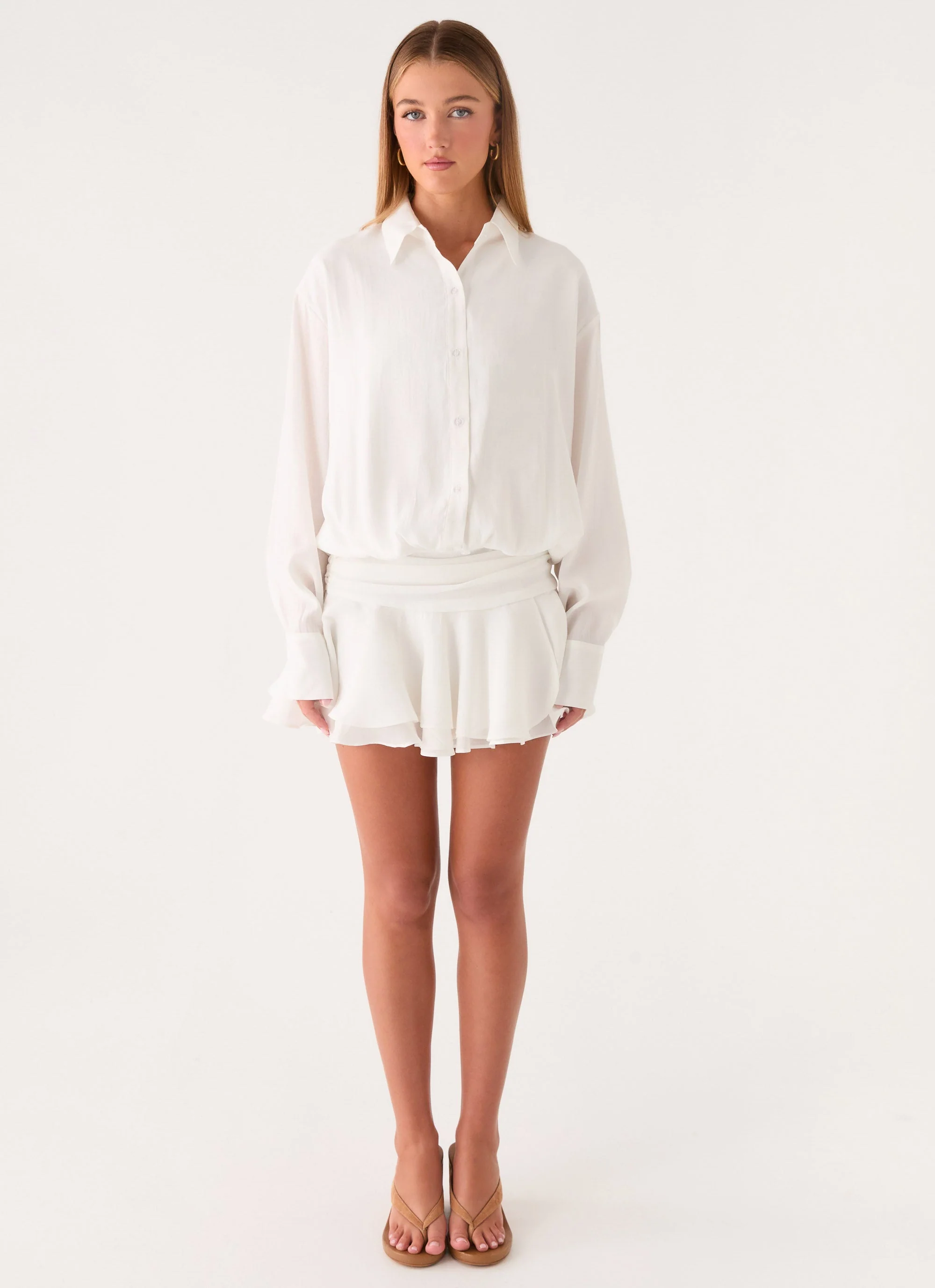 Tranter Mini Dress - White - Image 6
