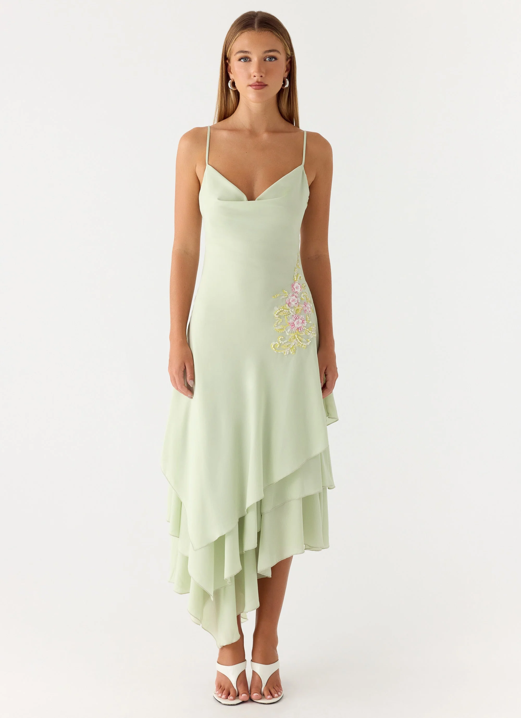 Trisette Midi Dress - Lime - Image 3