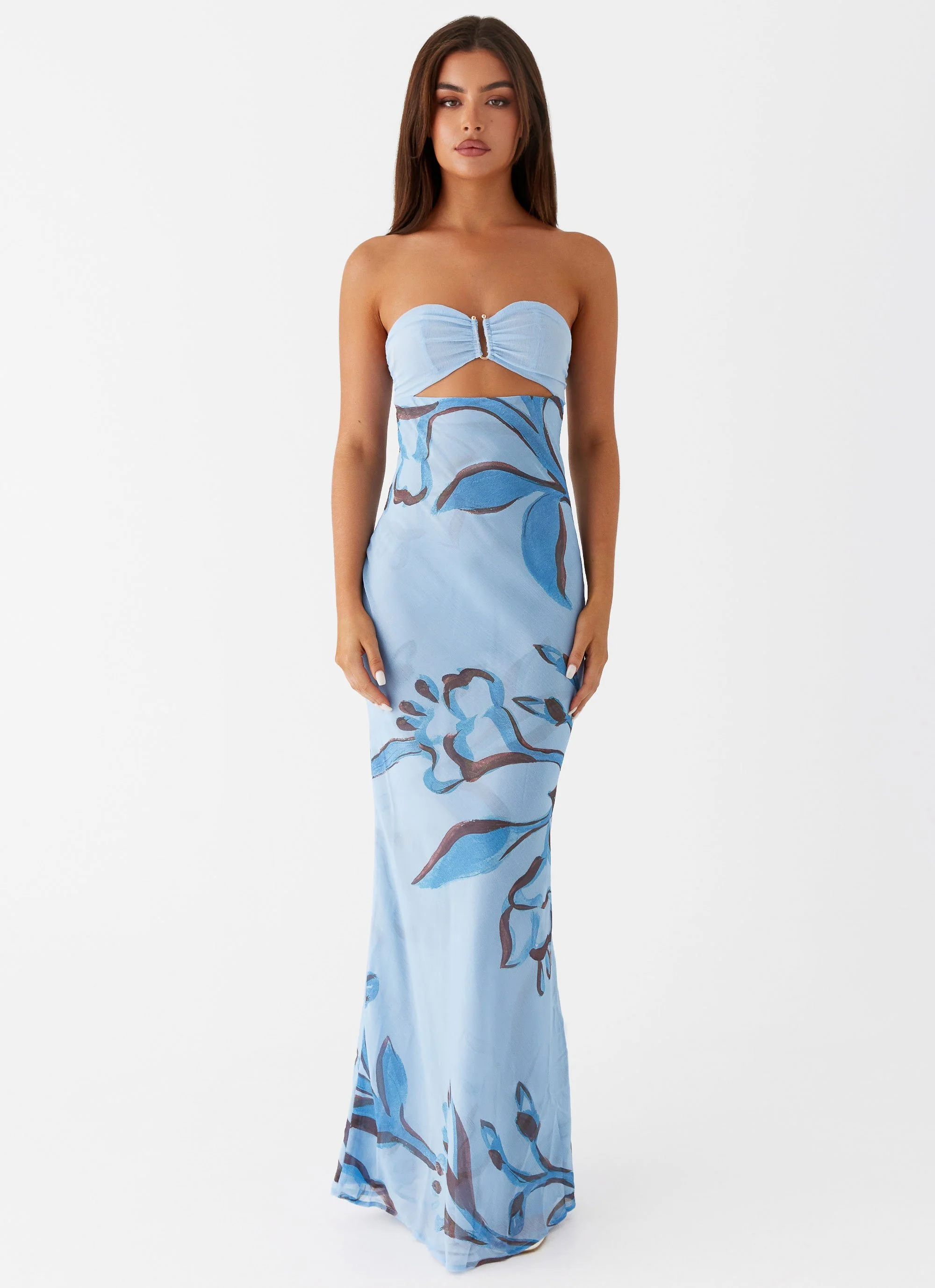 Tropicana Maxi Dress - Blue Floral - Image 2