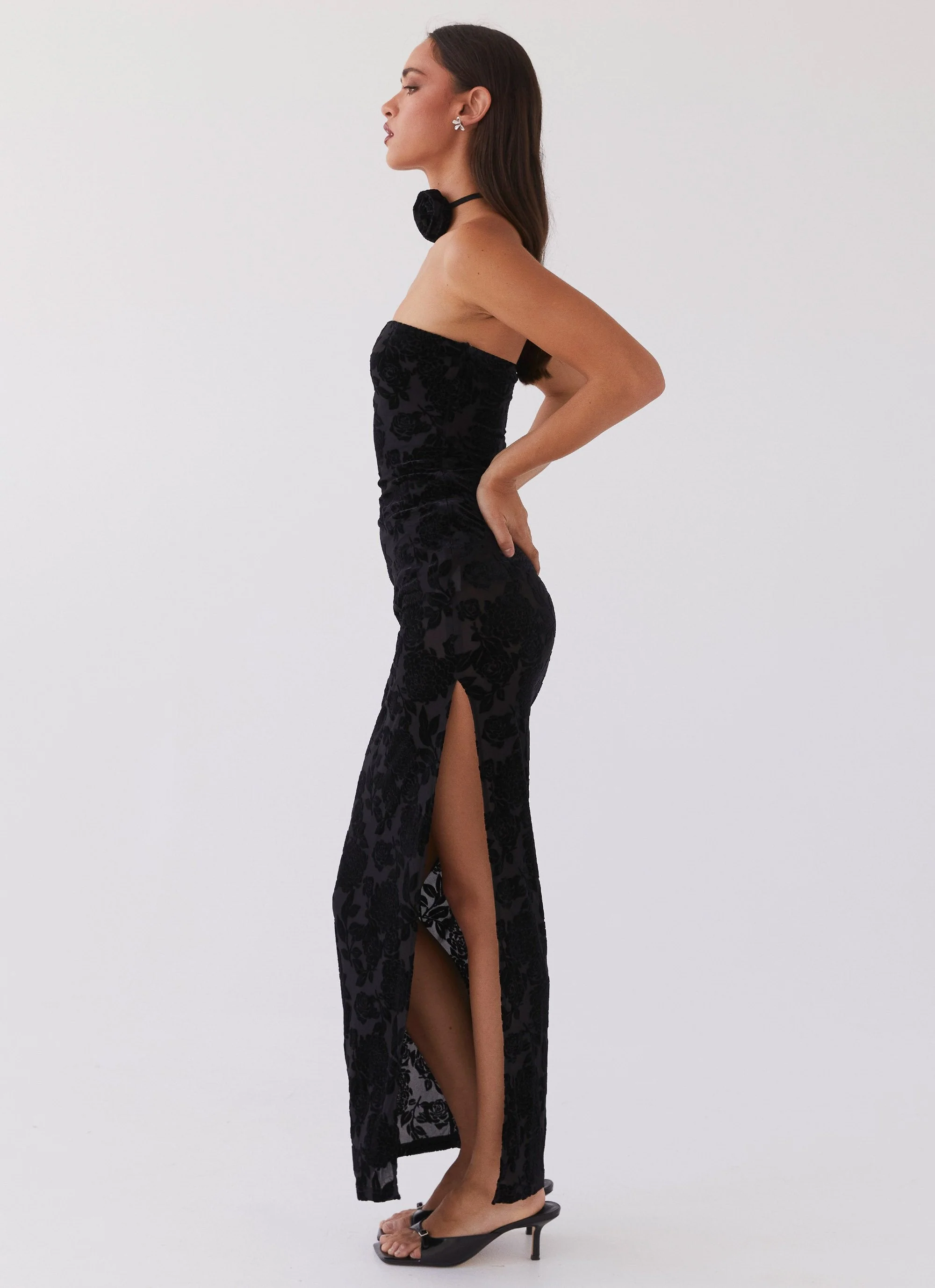 Trouble Love Maxi Dress - Black - Image 3