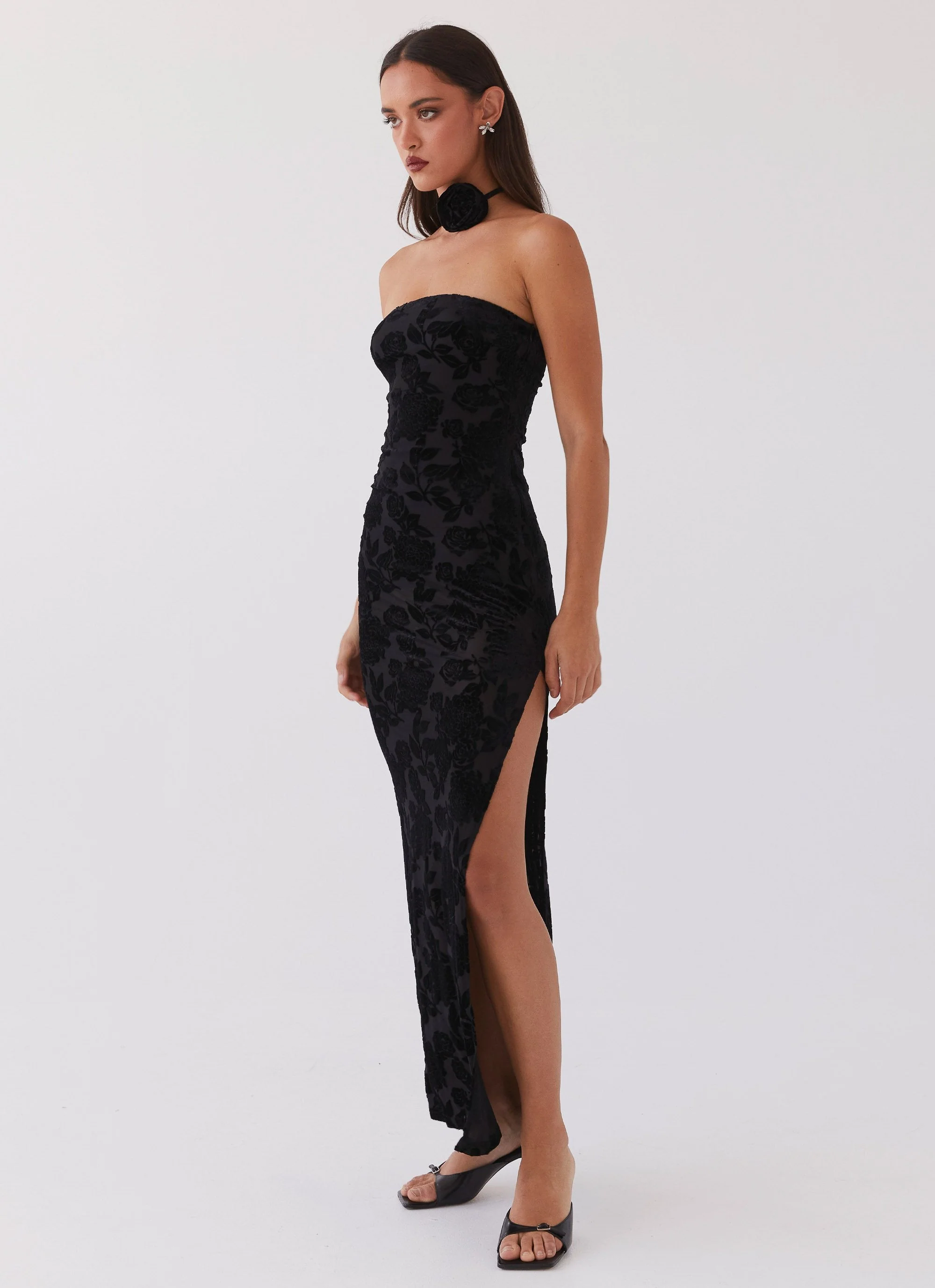 Trouble Love Maxi Dress - Black - Image 4