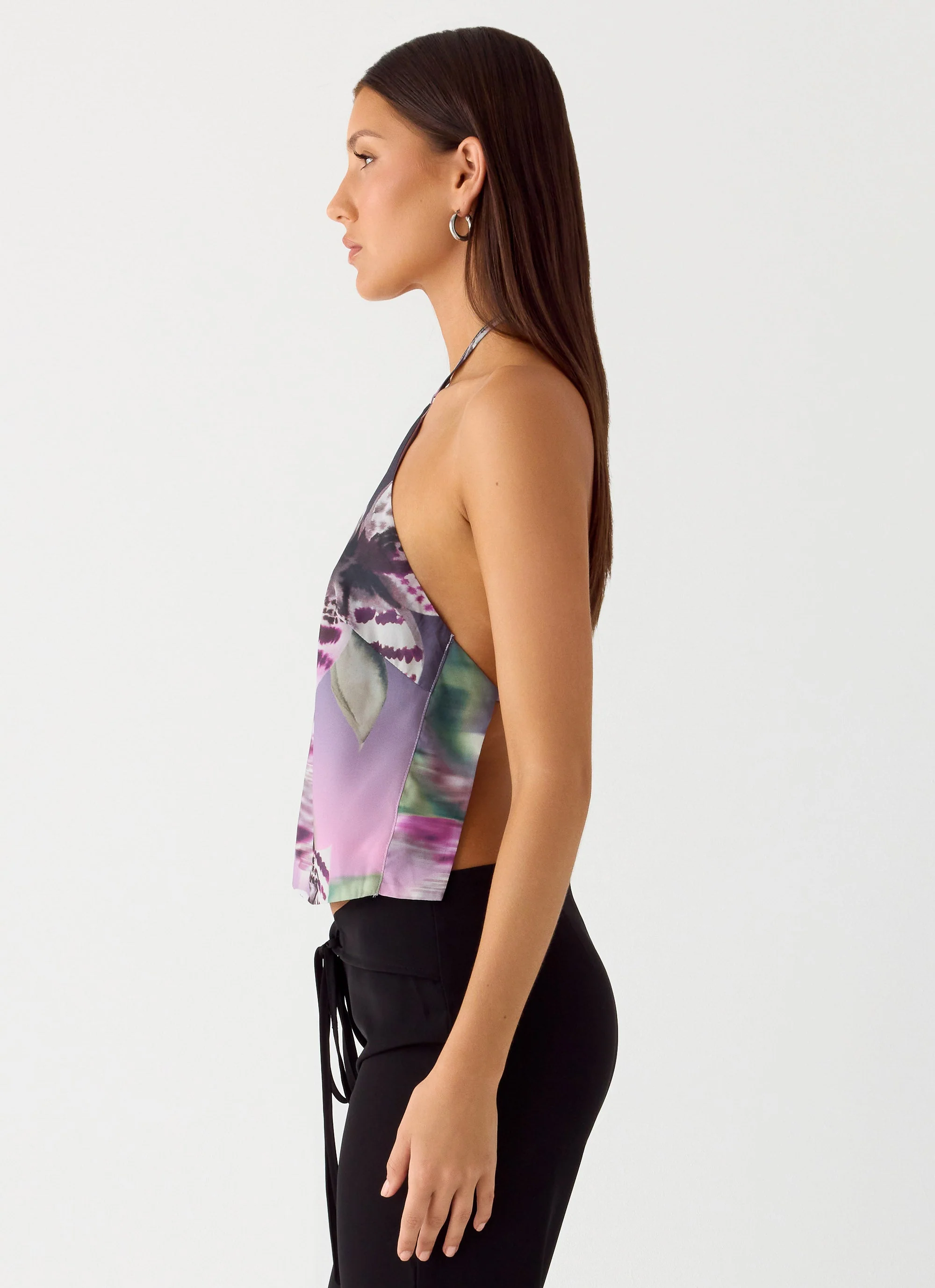 Twisted Love Halter Top - Ombre Floral Affair - Image 3