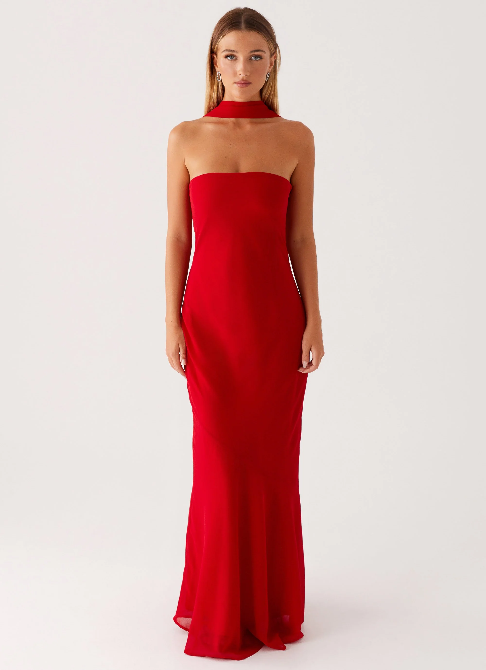 Under The Pagoda Maxi Dress - Red - Image 3