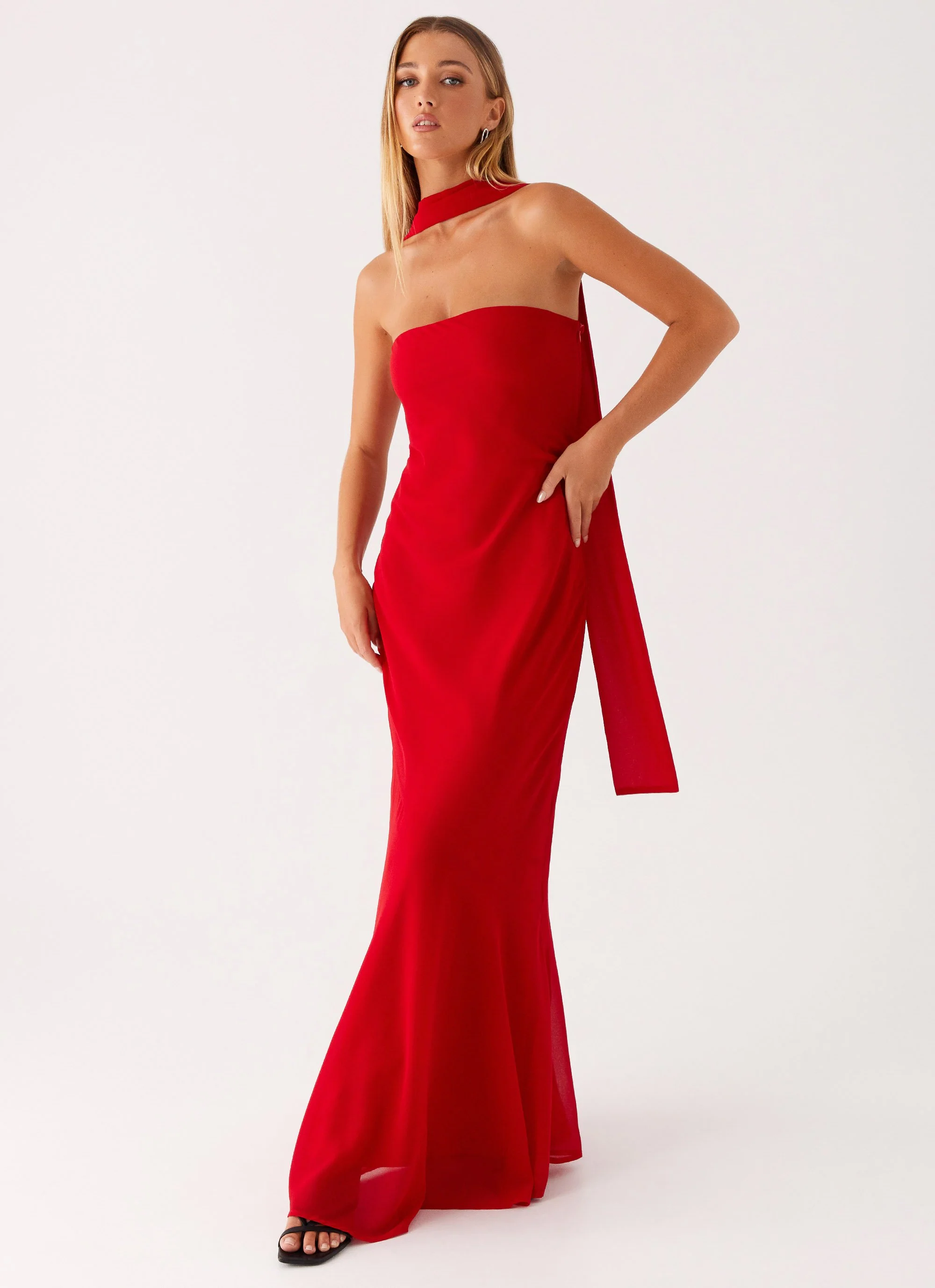 Under The Pagoda Maxi Dress - Red - Image 6