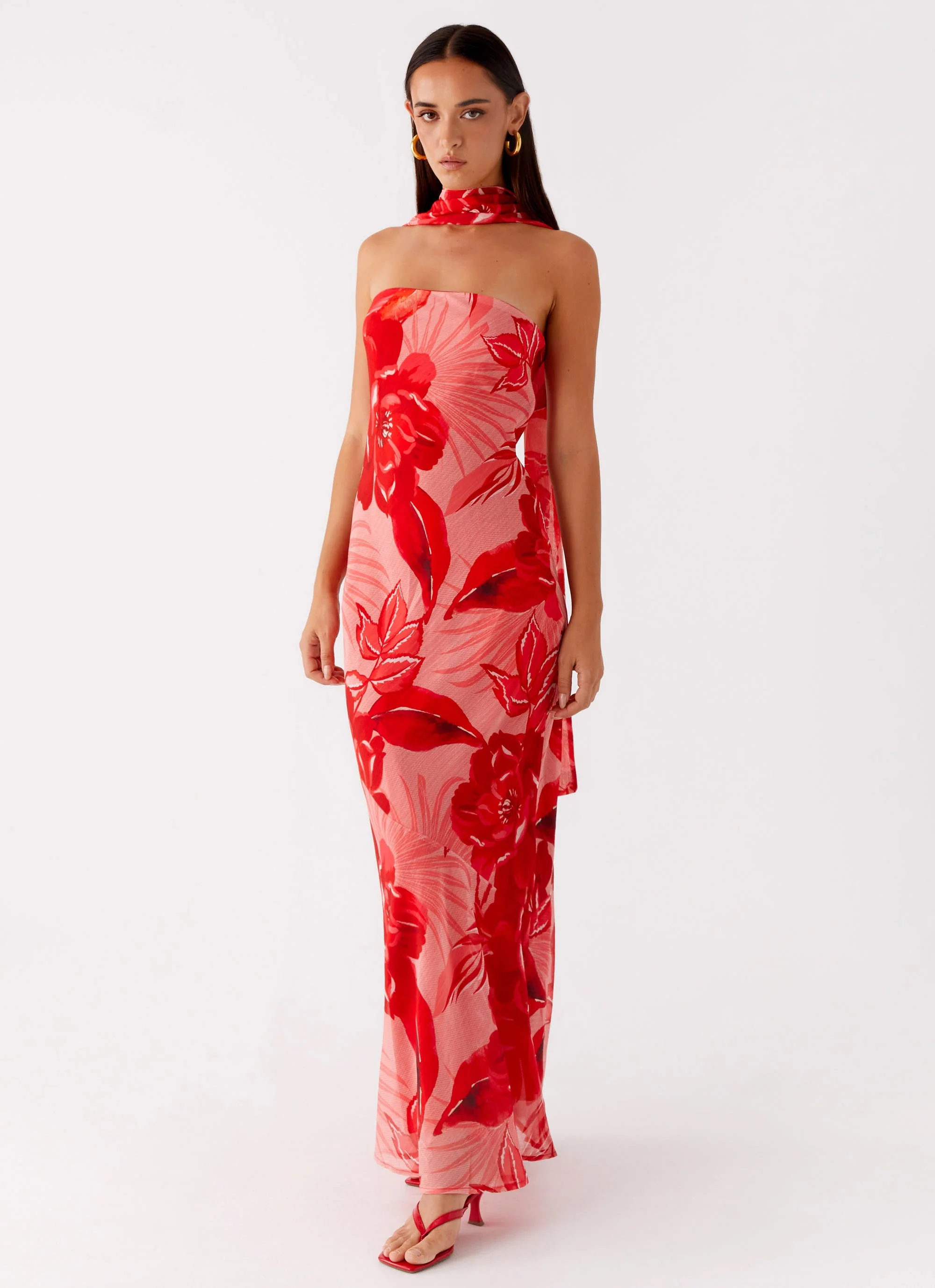 Under The Pagoda Maxi Dress - Sicily Sunsets Print - Image 8