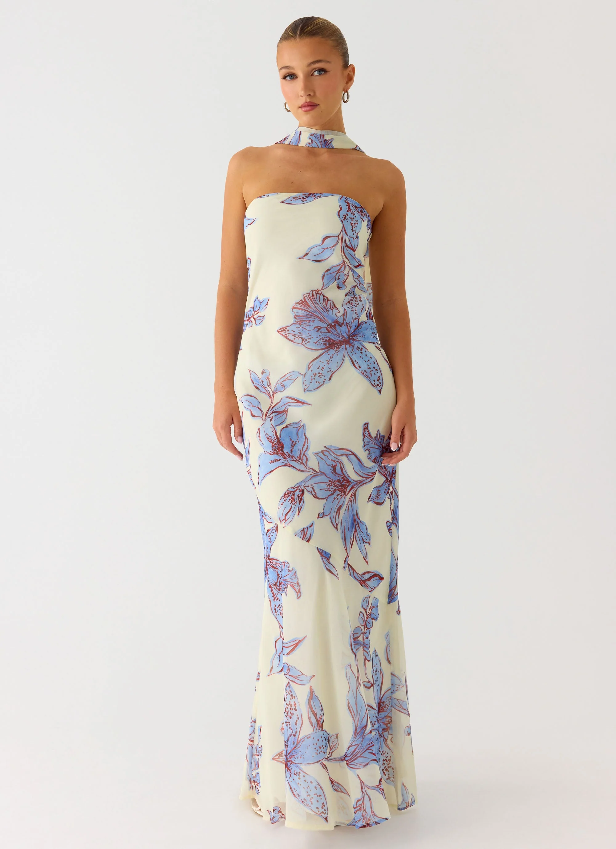 Under The Pagoda Maxi Dress - Violet Blossom - Image 6