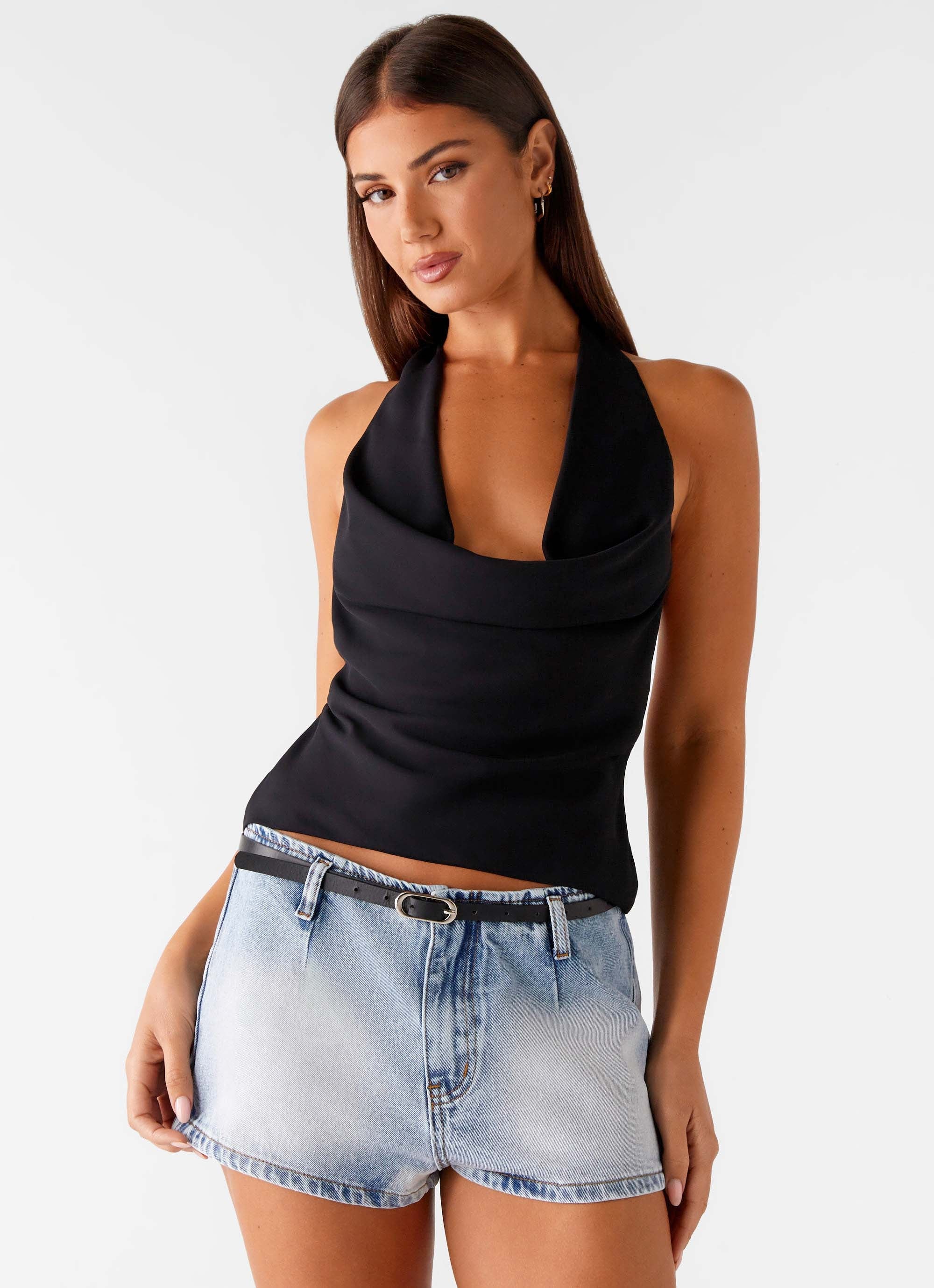 Unreal Denim Mini Shorts - Bleached Blue - Image 5