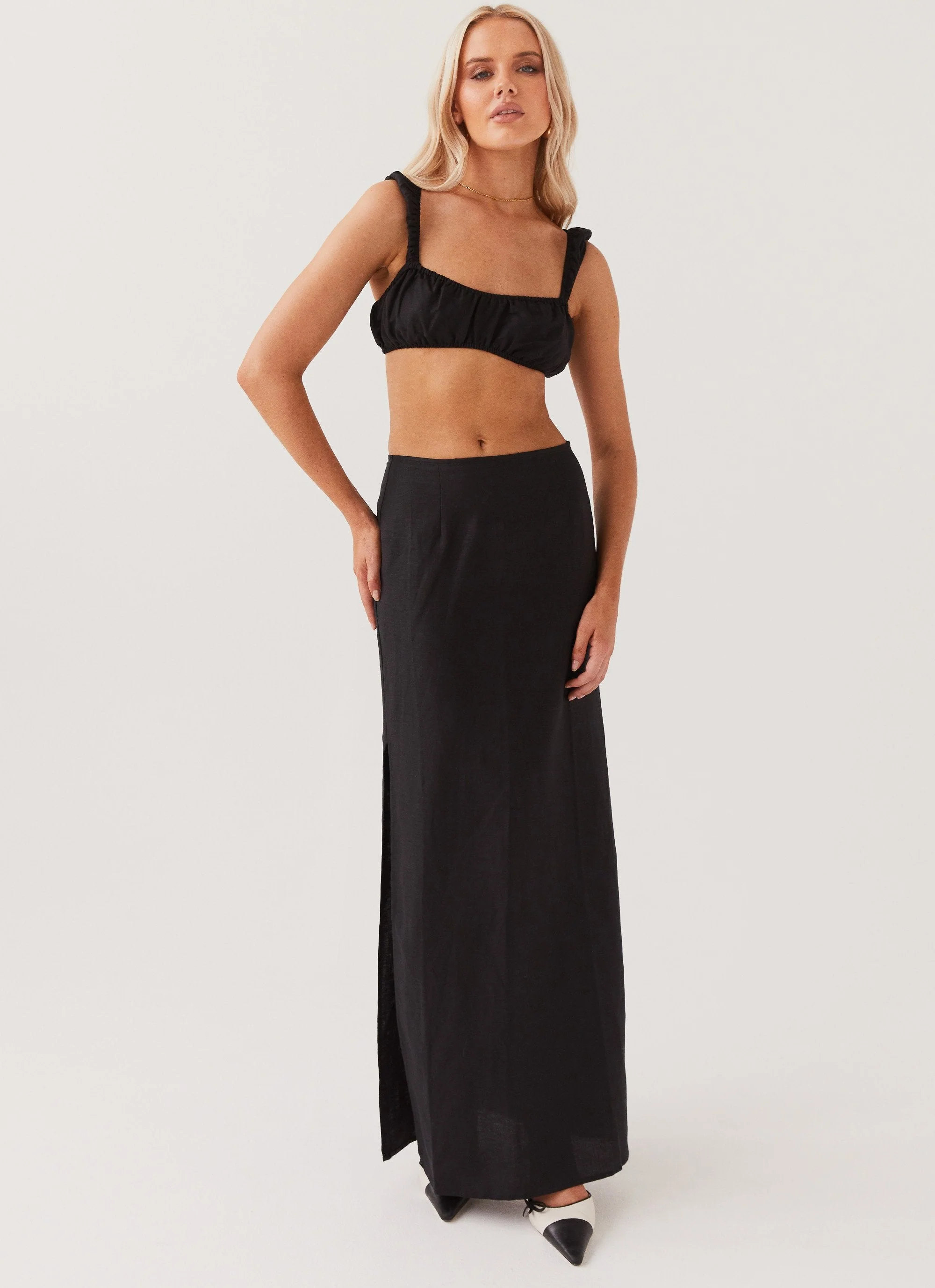 Valencia Villa Bralet Top - Black - Image 2