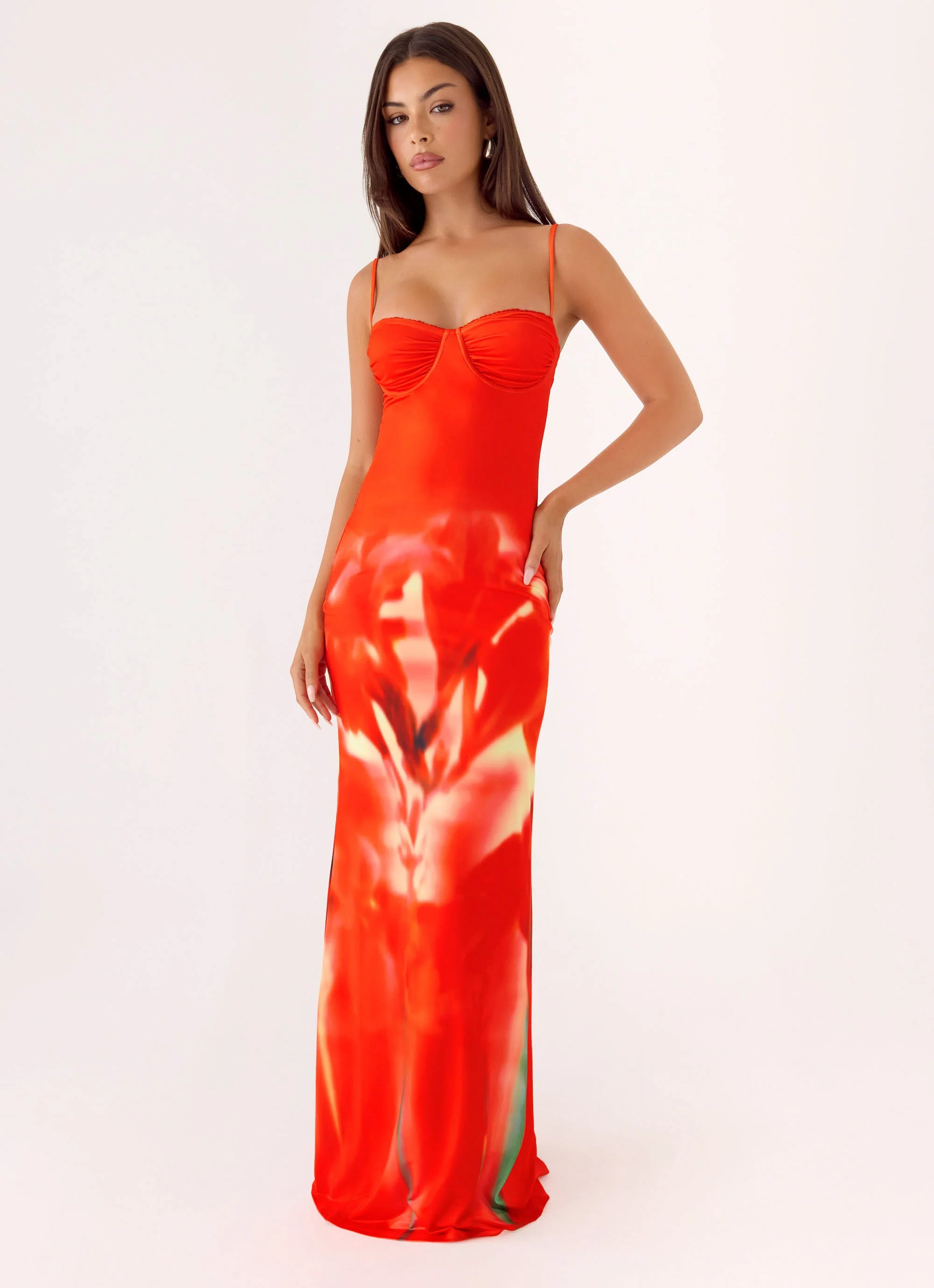 Vamonos Maxi Dress - Fire Petal - Image 4