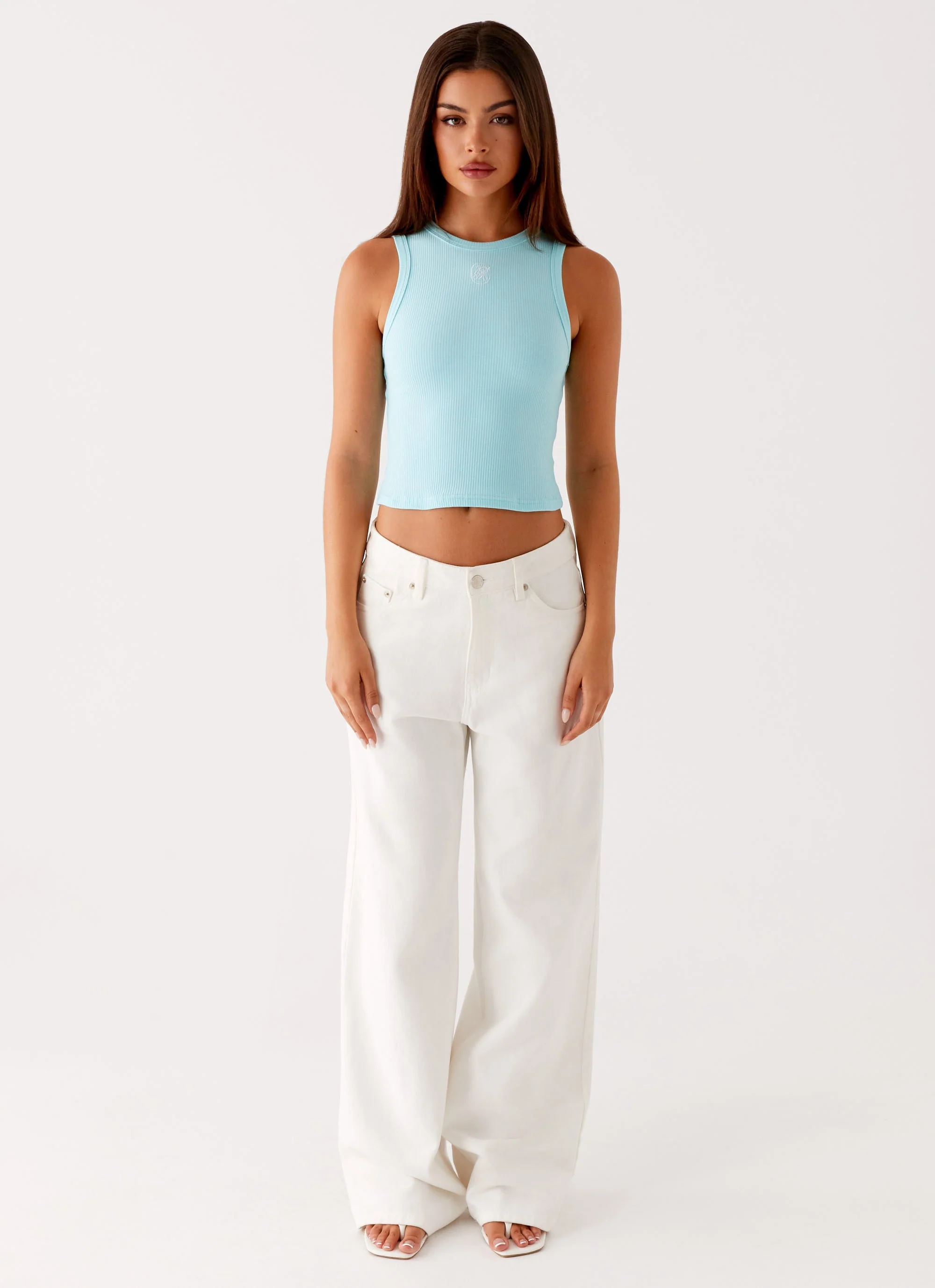 Veda Tank Top - Turquoise - Image 2