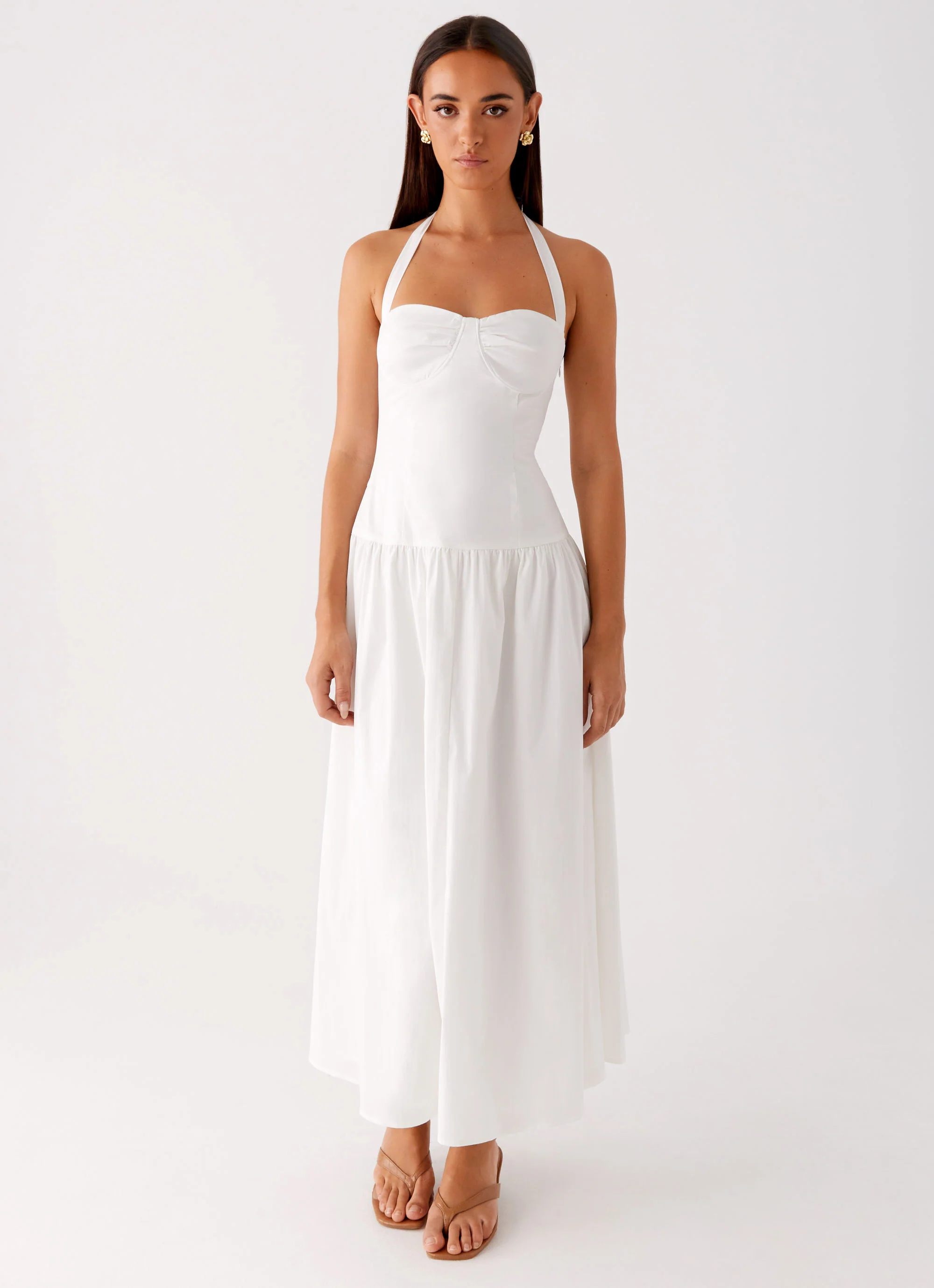 Vento Midi Dress - White - Image 5