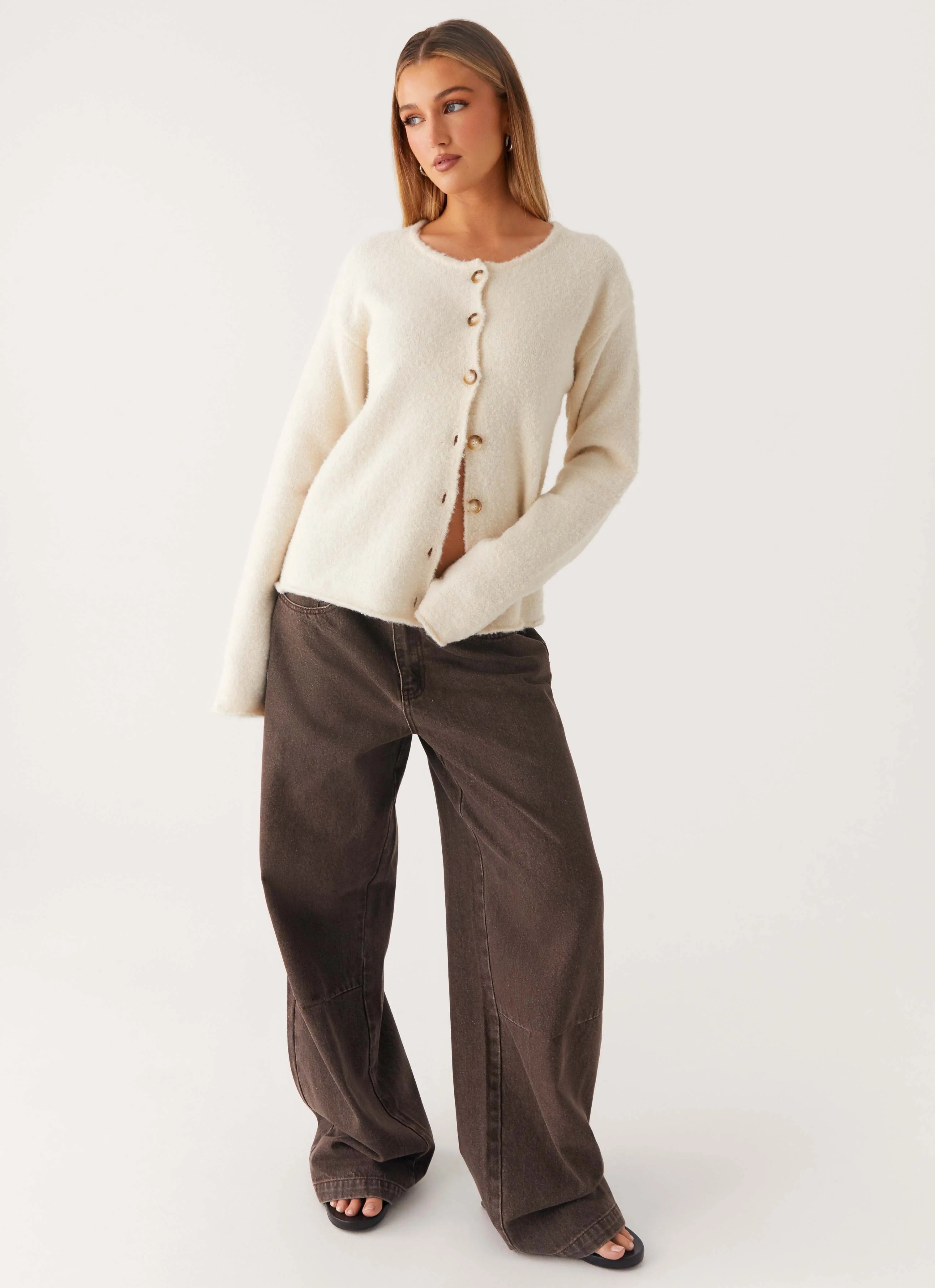 Vera Knit Cardigan - Ivory - Image 4