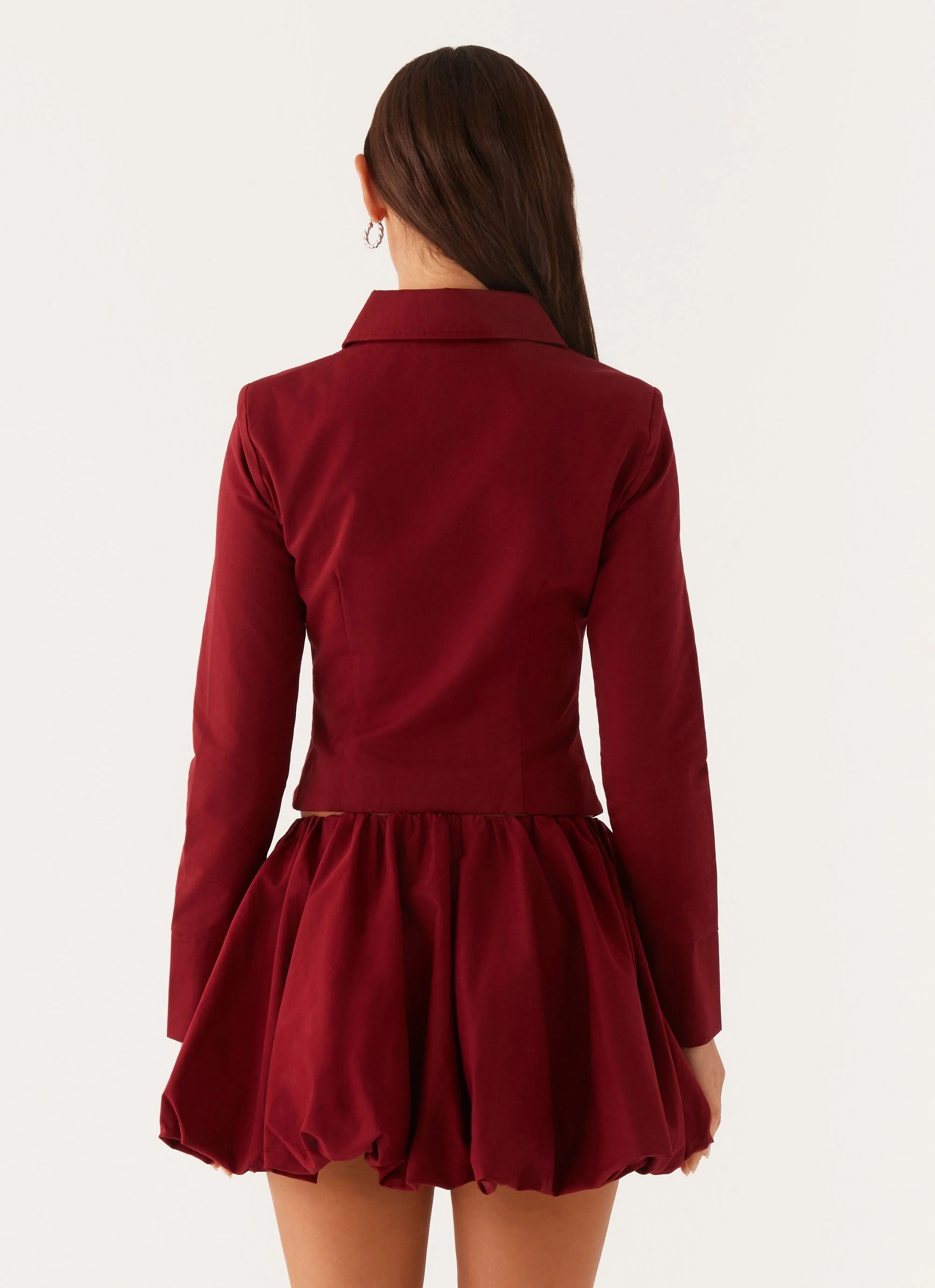 Vesper Bubble Mini Skirt - Mulberry - Image 4