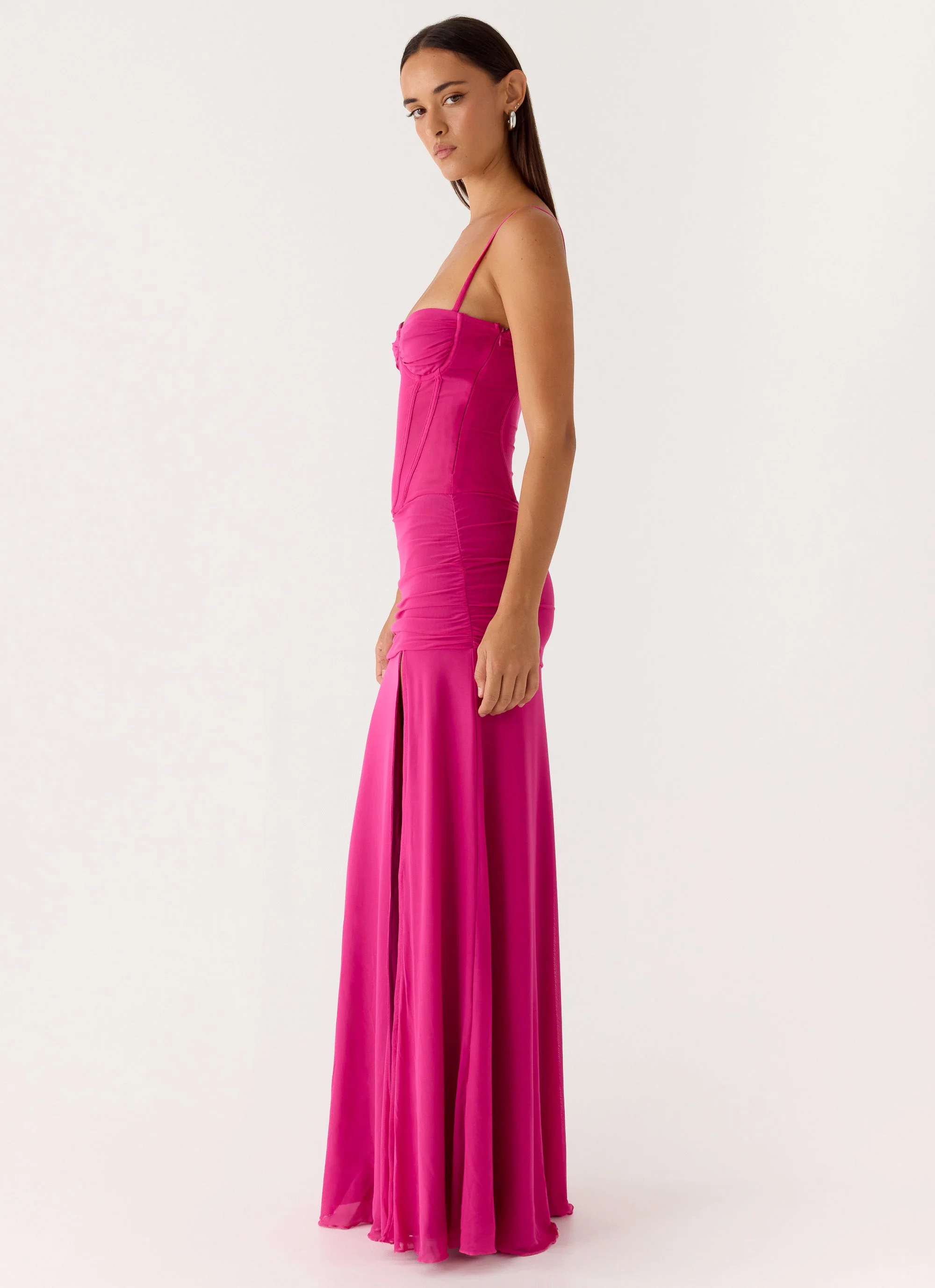 Viene Corset Maxi Dress - Fuchsia - Image 2