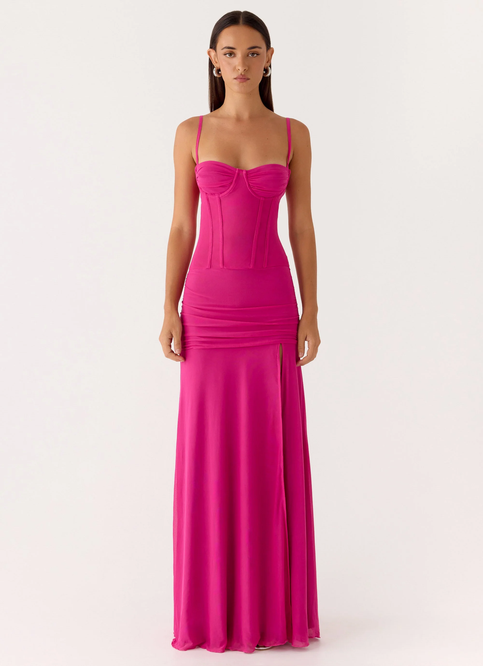Viene Corset Maxi Dress - Fuchsia - Image 4