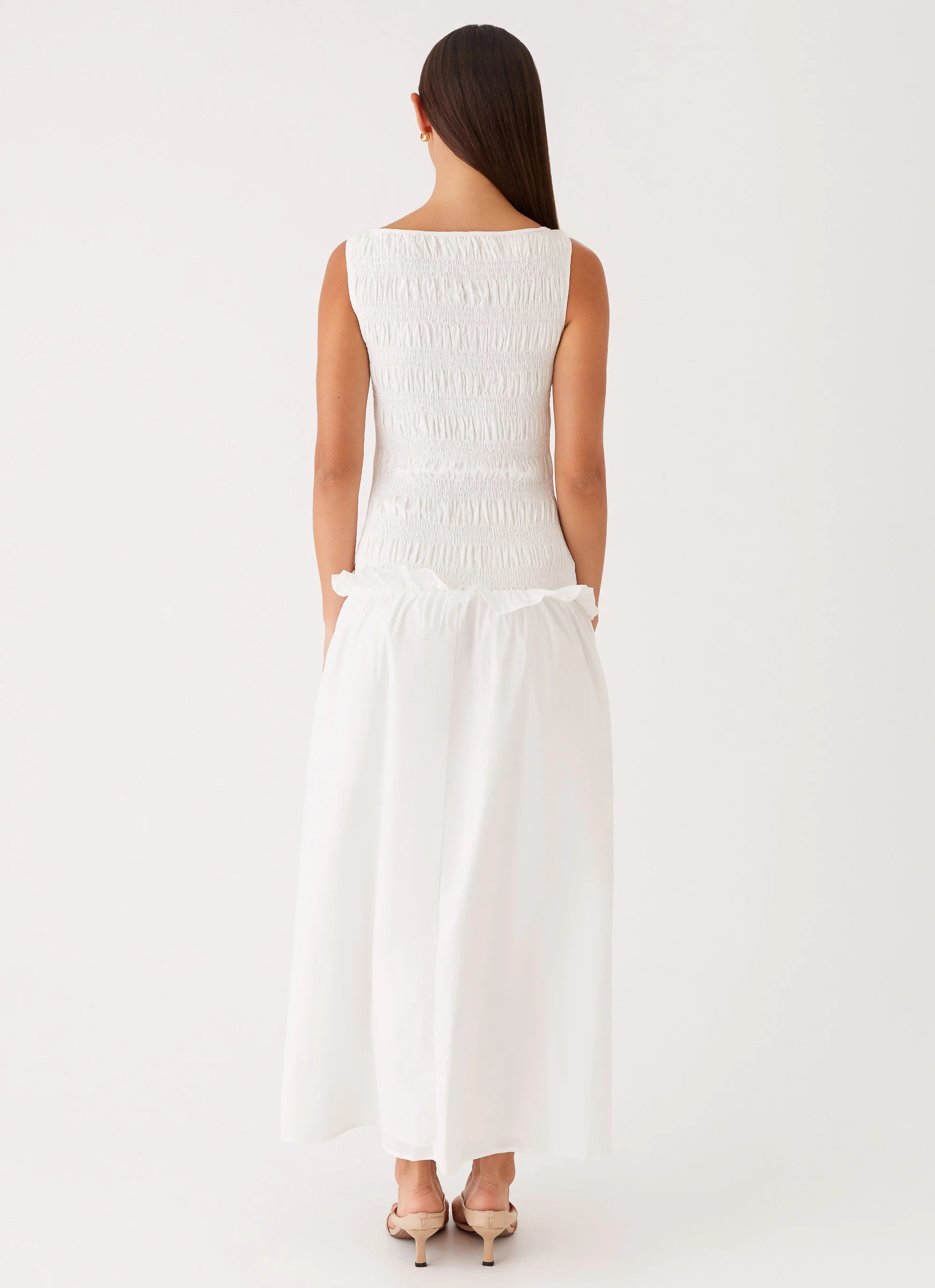 Vienna Anna Ruffle Maxi Dress - Ivory - Image 5