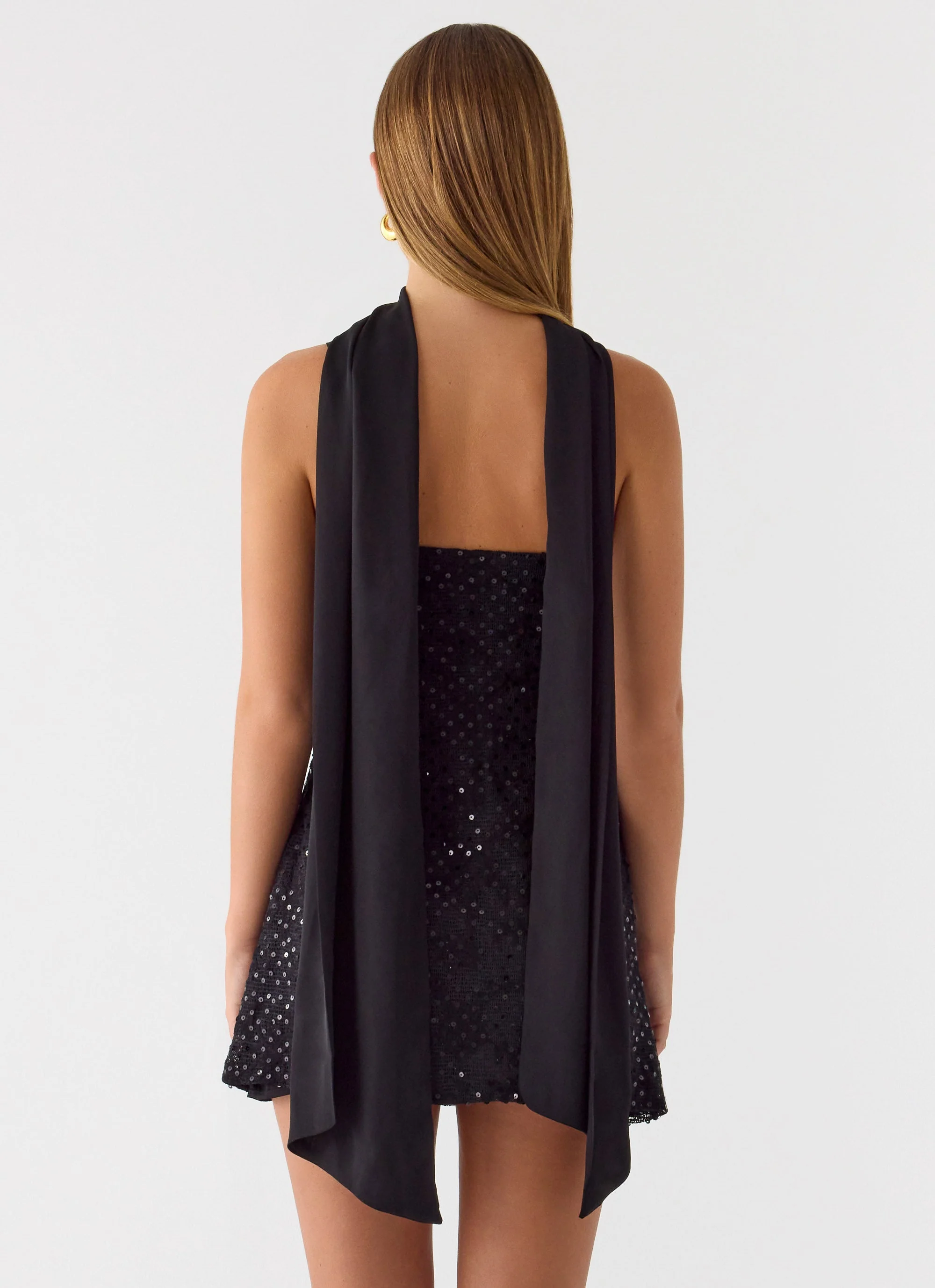 Vision Sequin Mini Dress - Black - Image 4