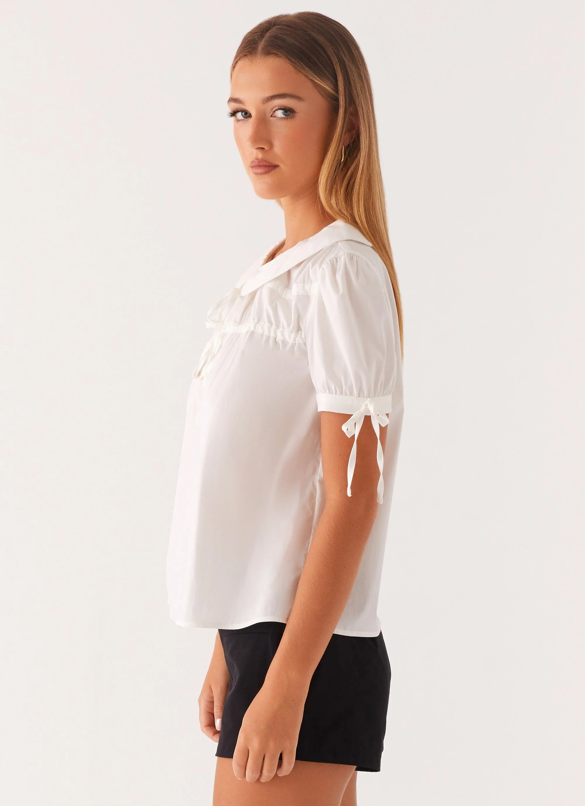 Vivi Babydoll Top - White - Image 3