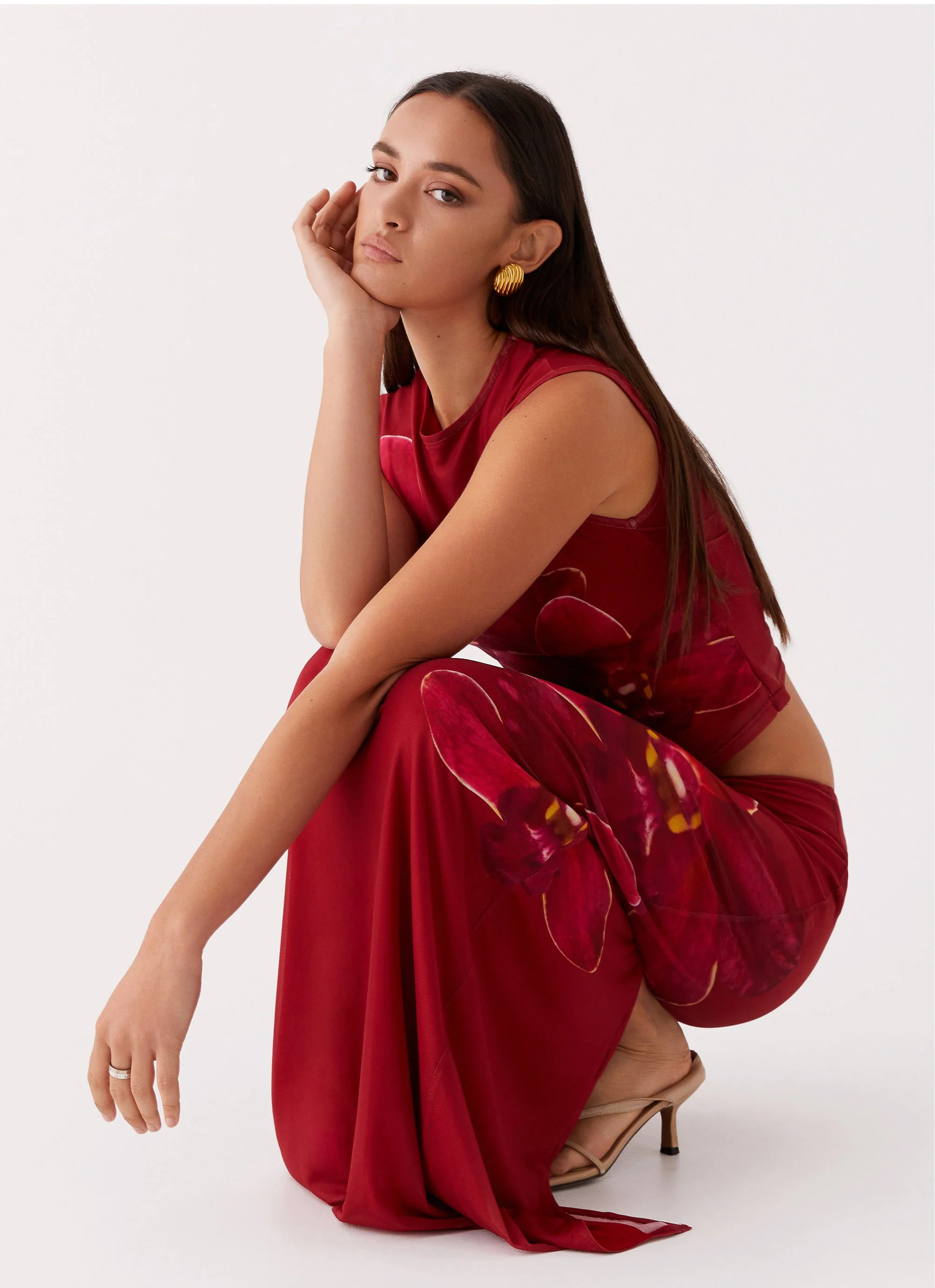 Waiting For Dawn Mesh Maxi Skirt - Rosa - Image 6