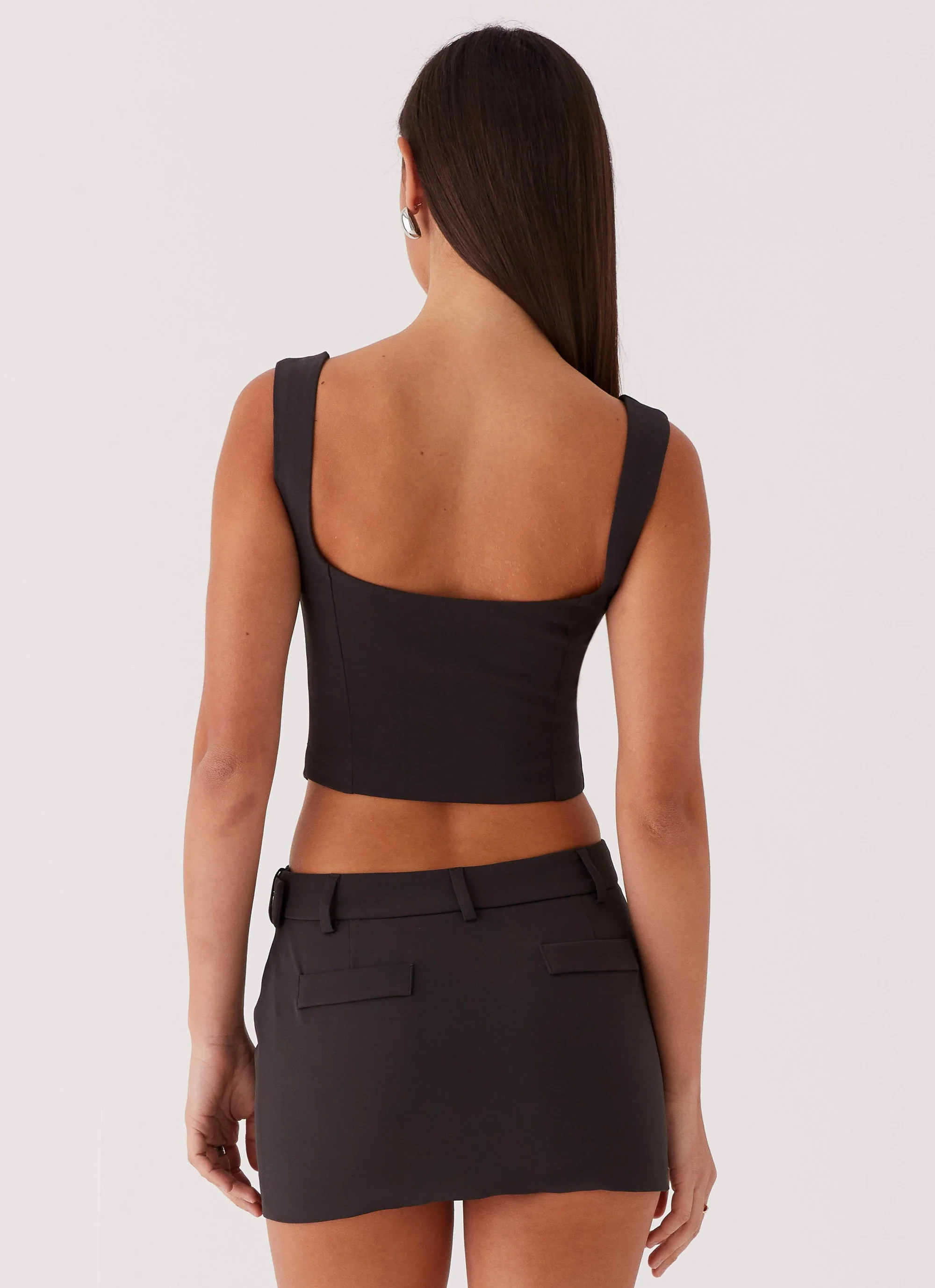 Walk On By Belt Top - Black - Image 5