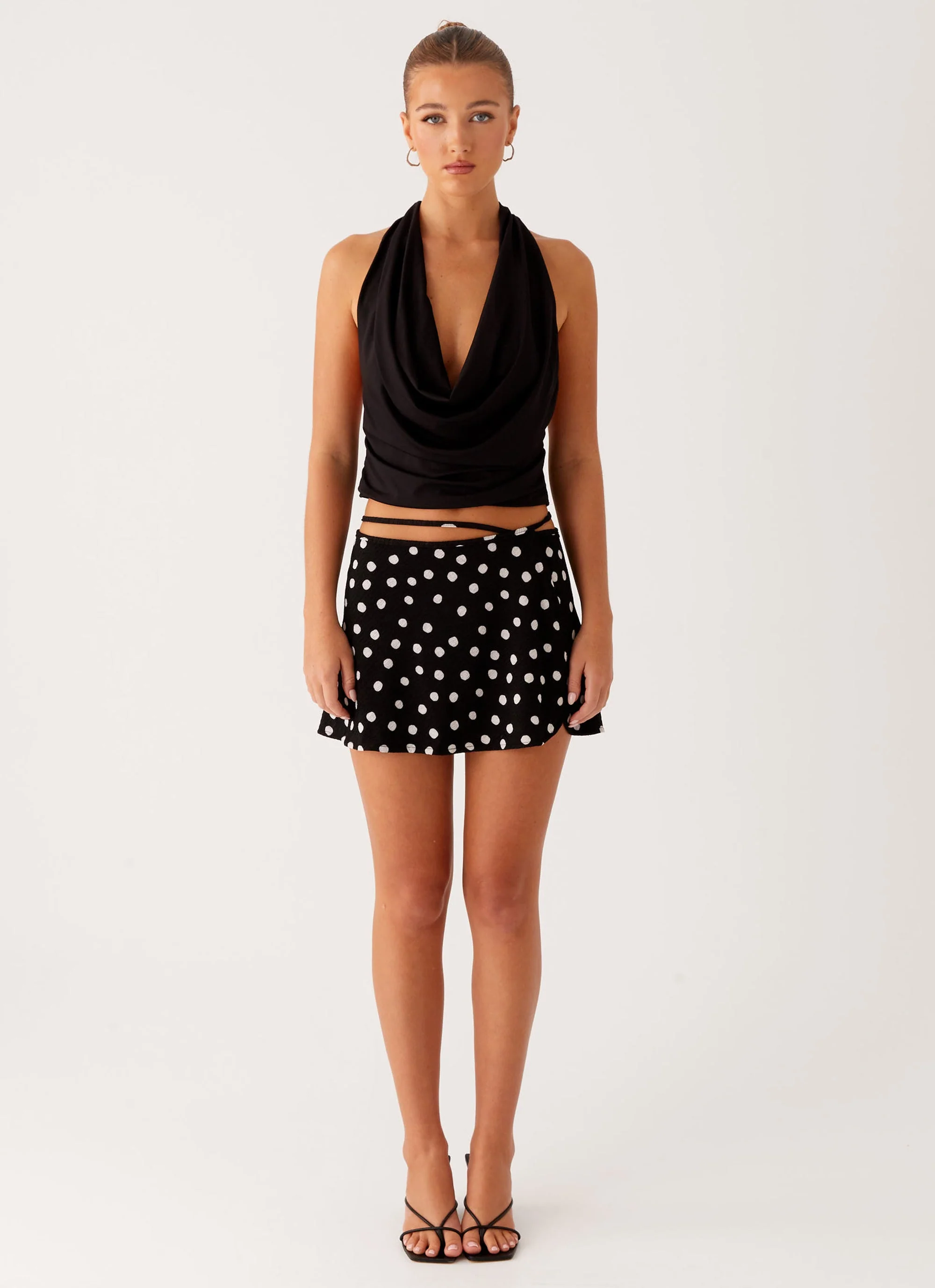 Walker Mini Skirt - Black Polka Dot - Image 2