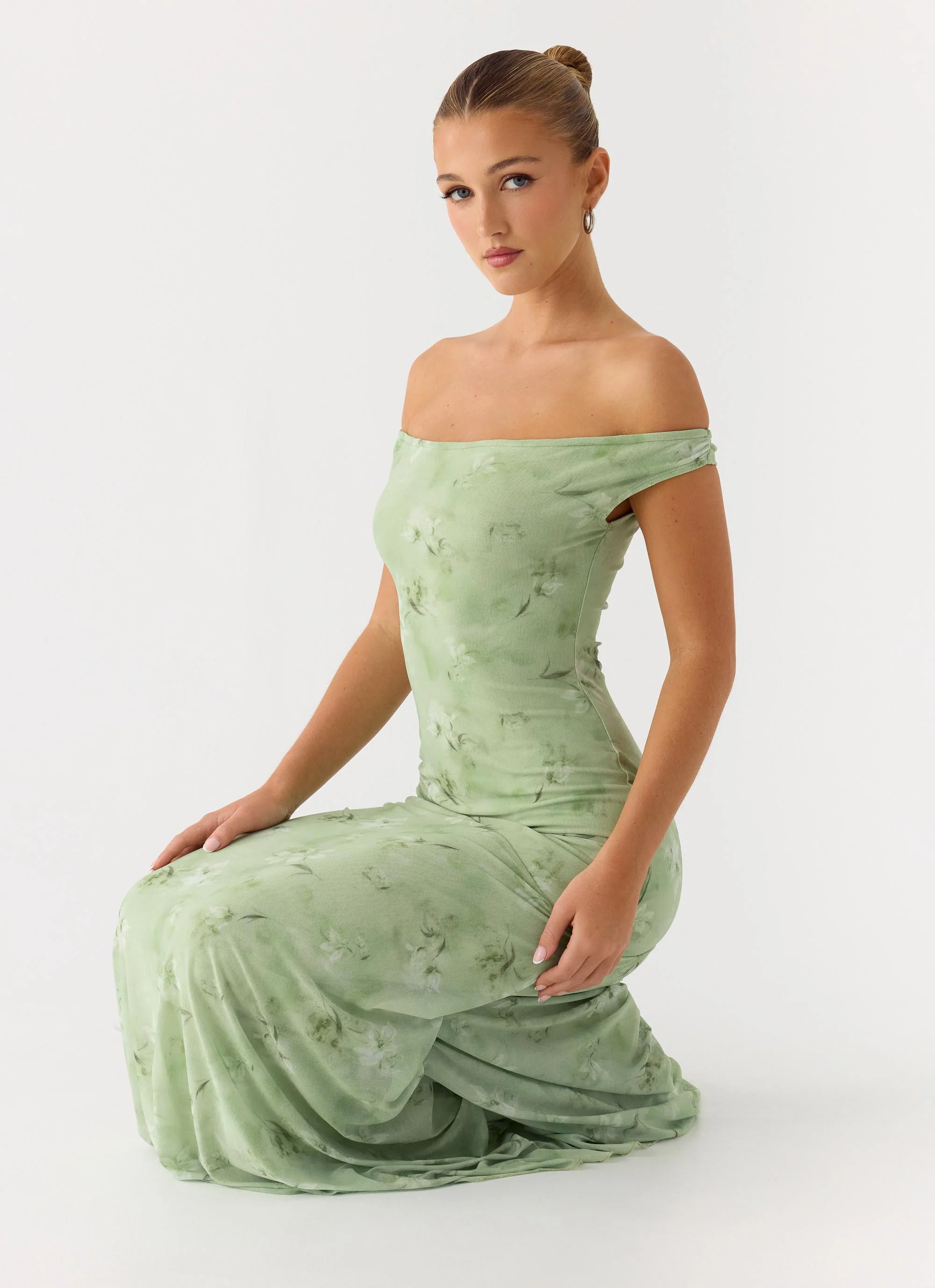 Wasting Time Maxi Dress - Blurred Lime - Image 6