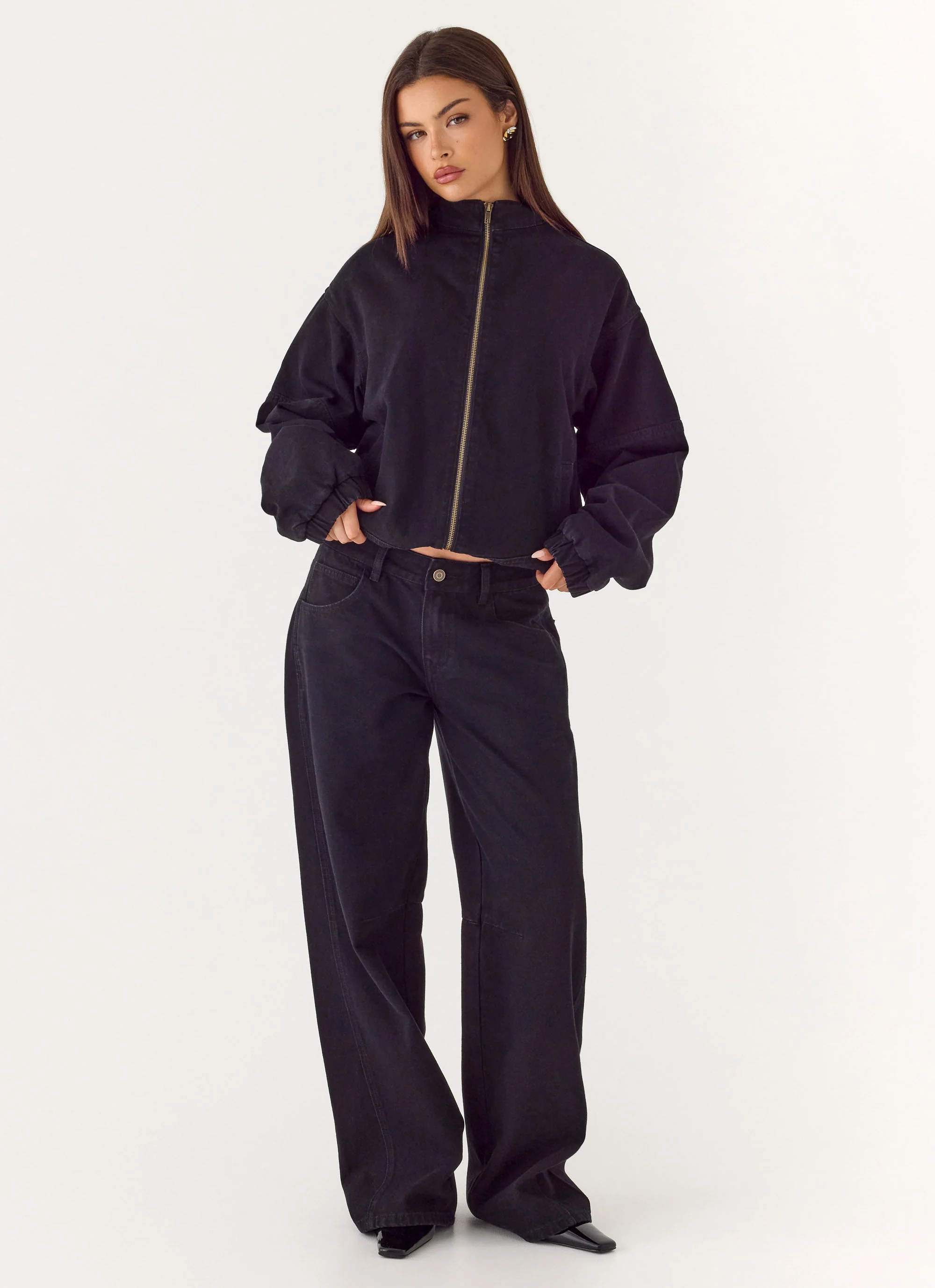 Waylon Low Rise Denim Jeans - Black - Image 4