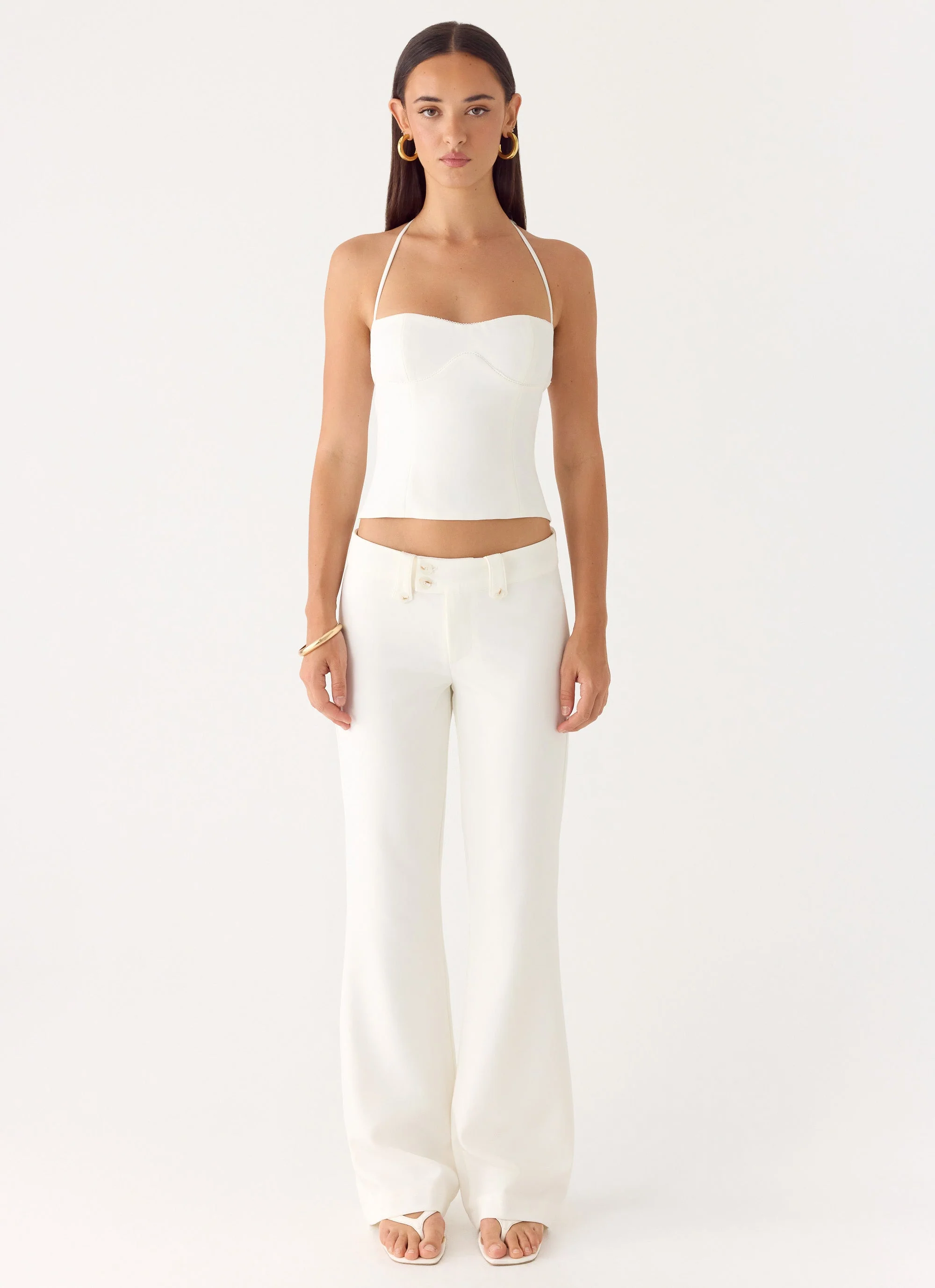 Weiss Low Rise Suiting Pants - White - Image 6