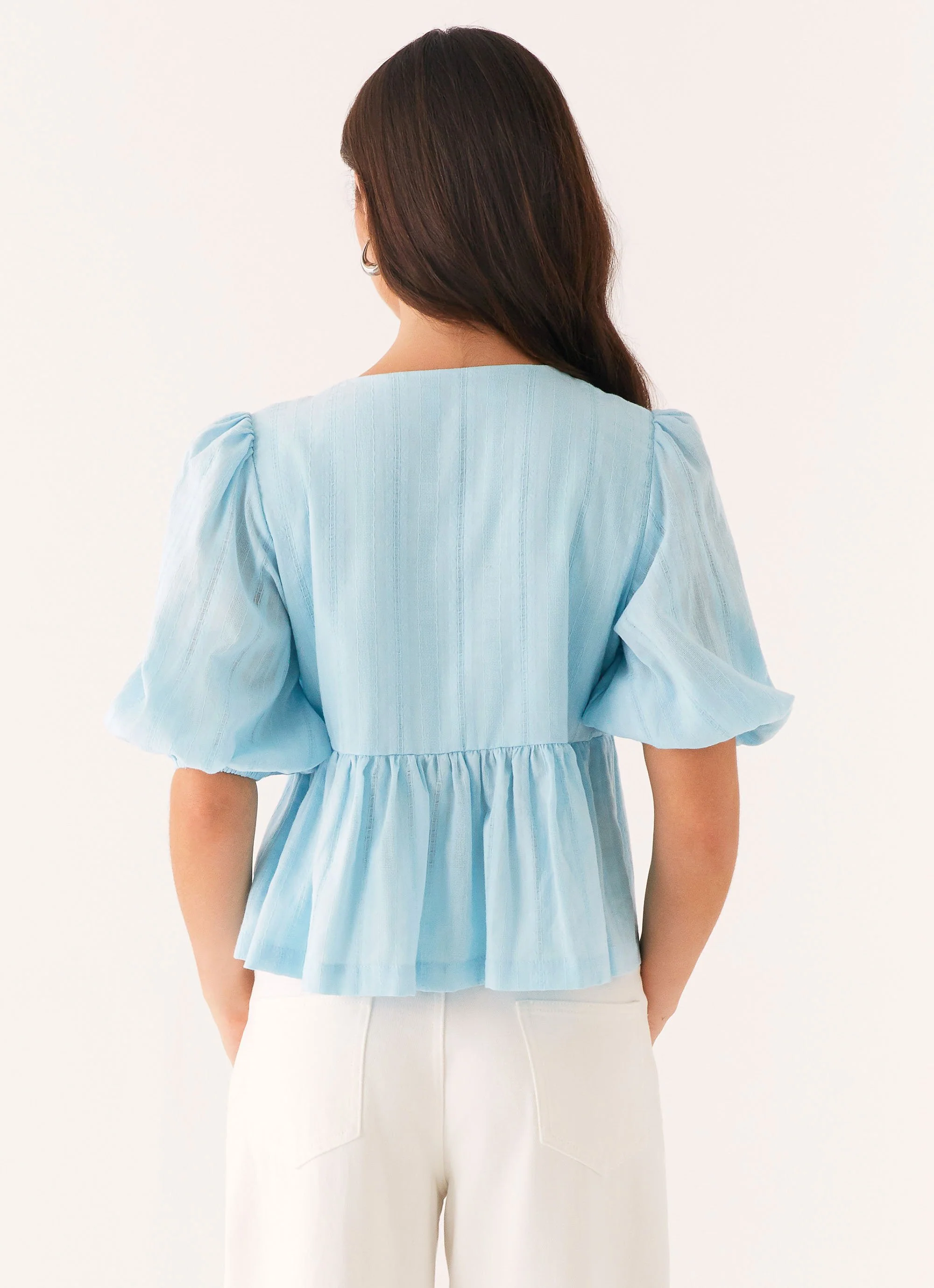 Western Wind Tie Top - Blue - Image 4