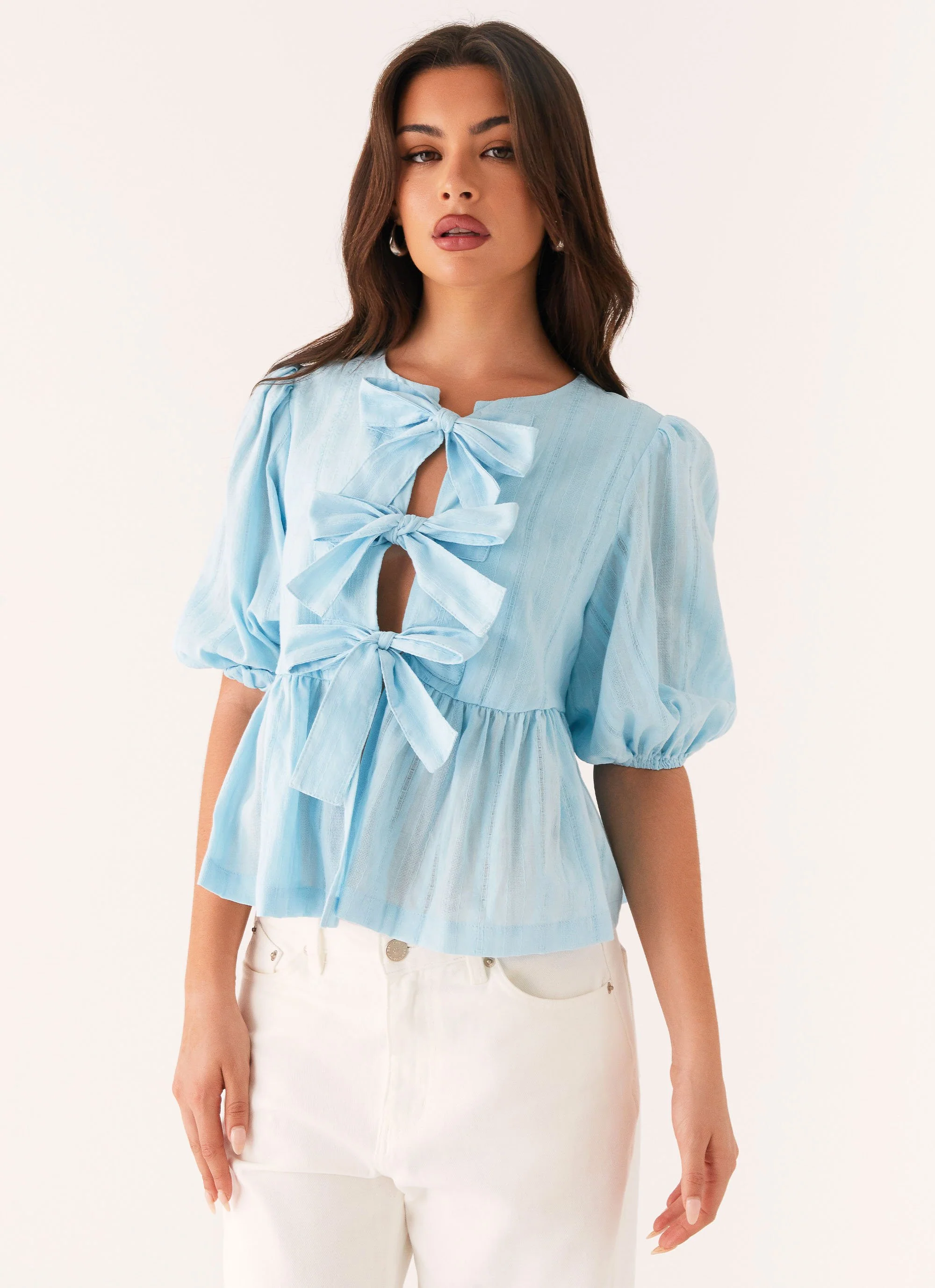 Western Wind Tie Top - Blue - Image 5