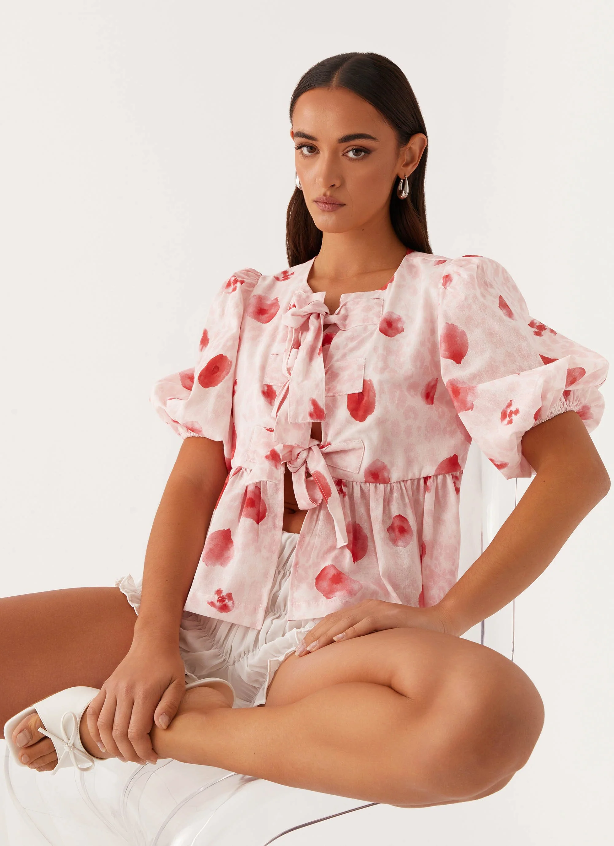 Western Wind Tie Top - Rose Leopard - Image 5