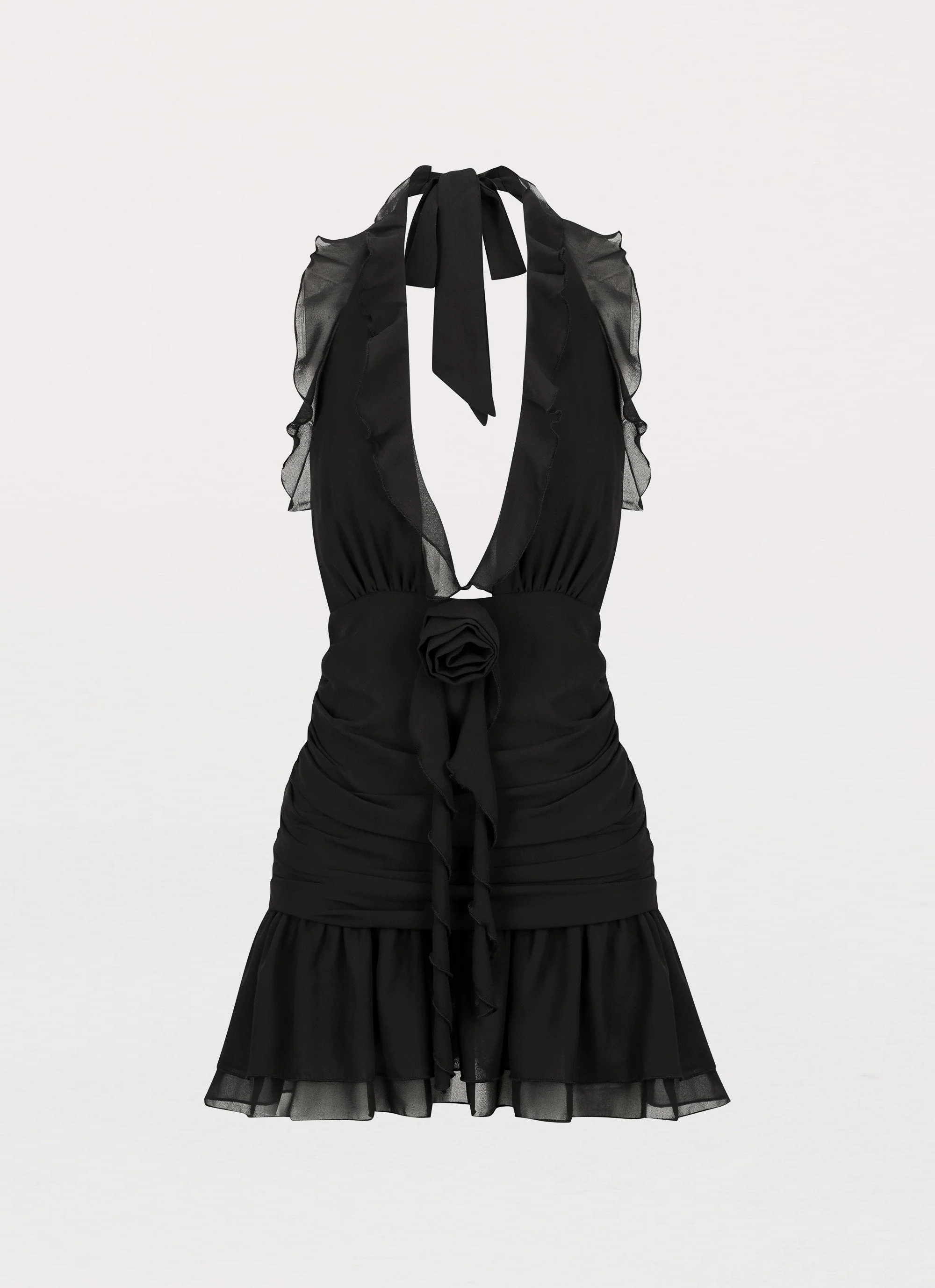 What You Need Frill Mini Dress - Black - Image 3