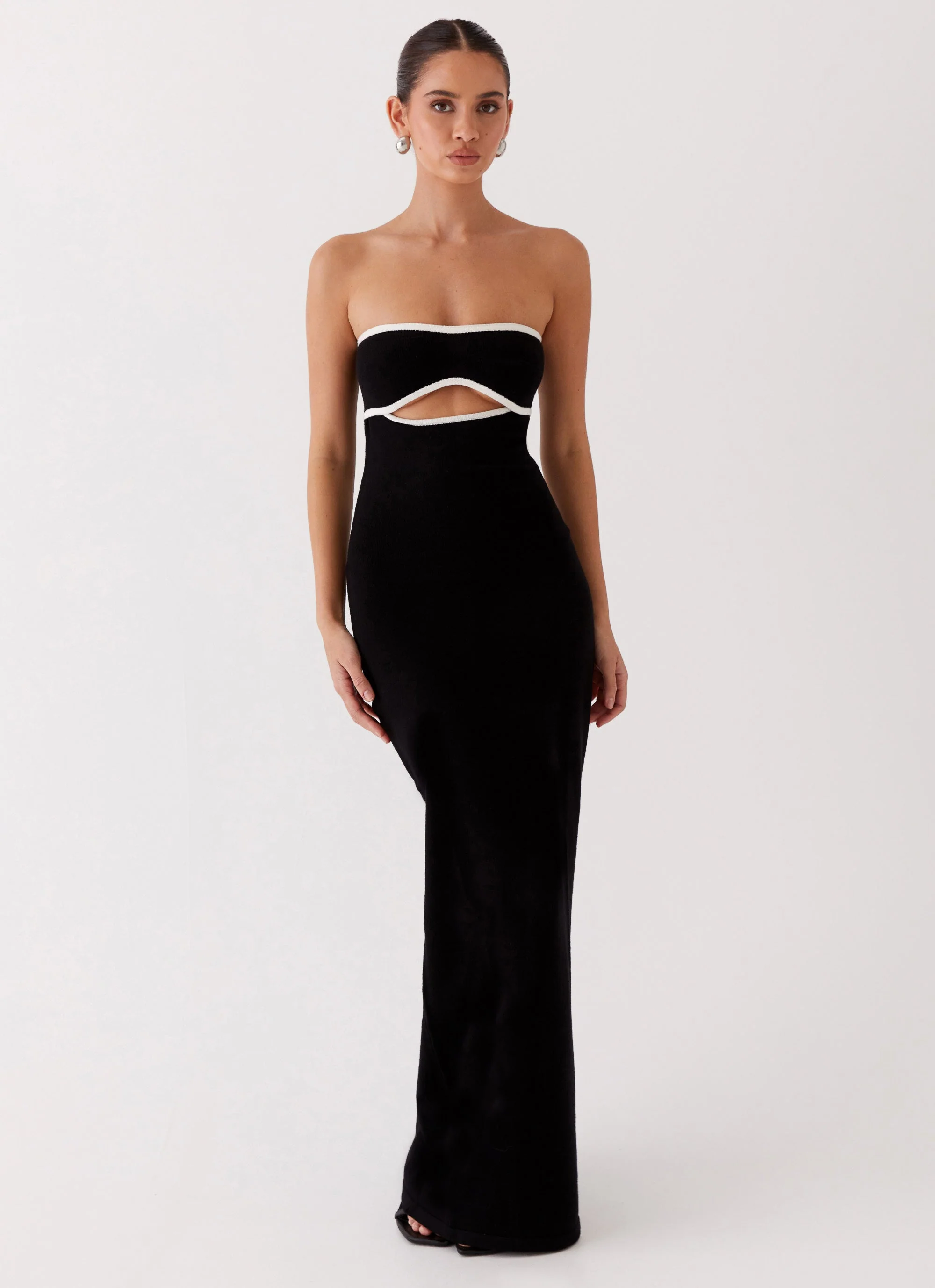 When In Rome Knit Maxi Dress - Black - Image 2