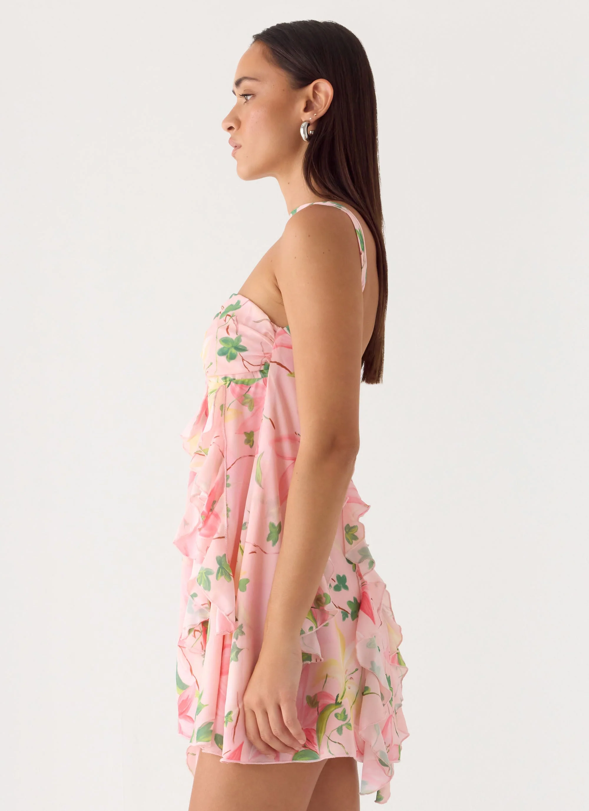 When You Look Mini Dress - Blooming Spring - Image 3