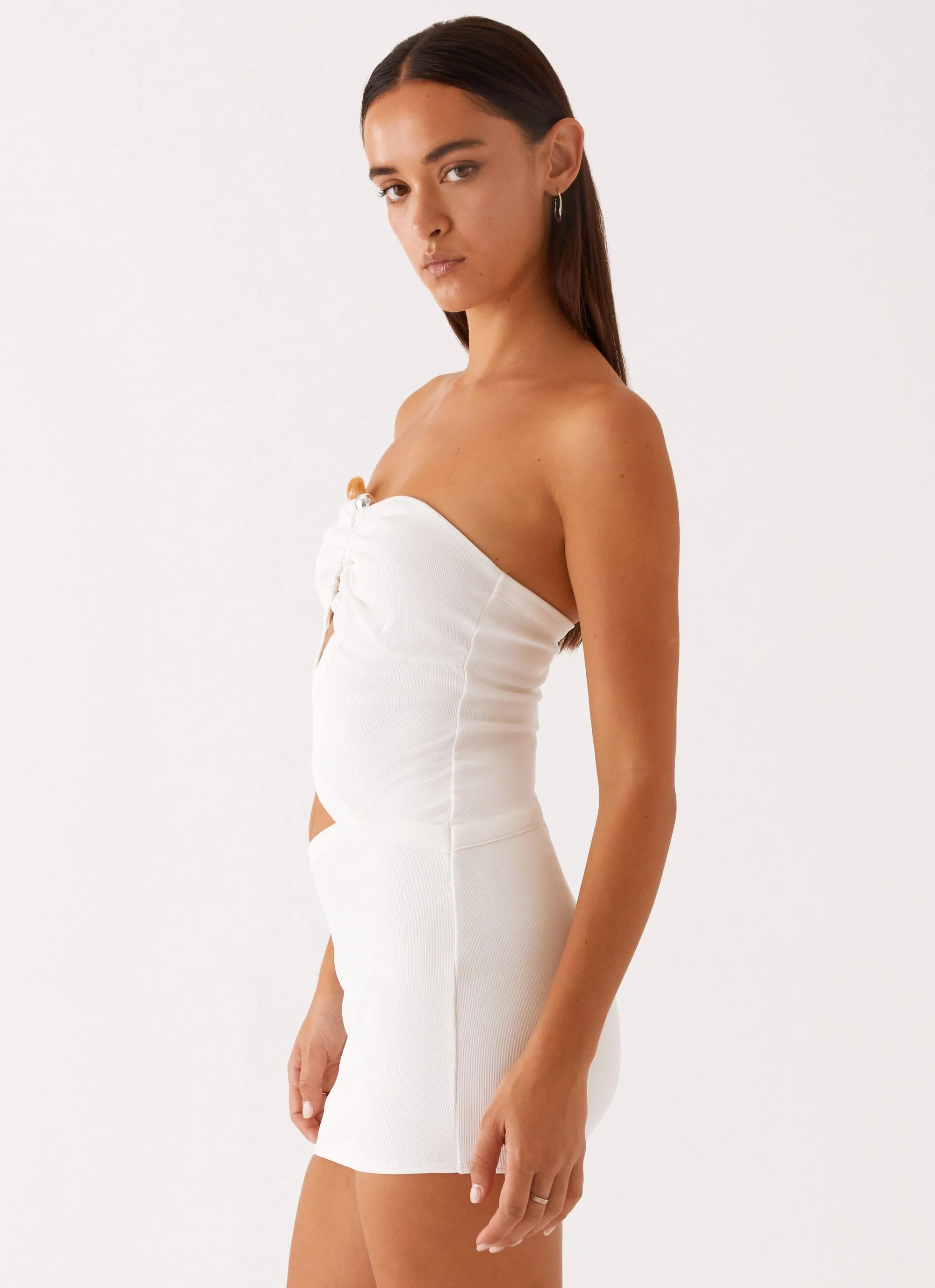 Wild Roses Mini Dress - White - Image 5