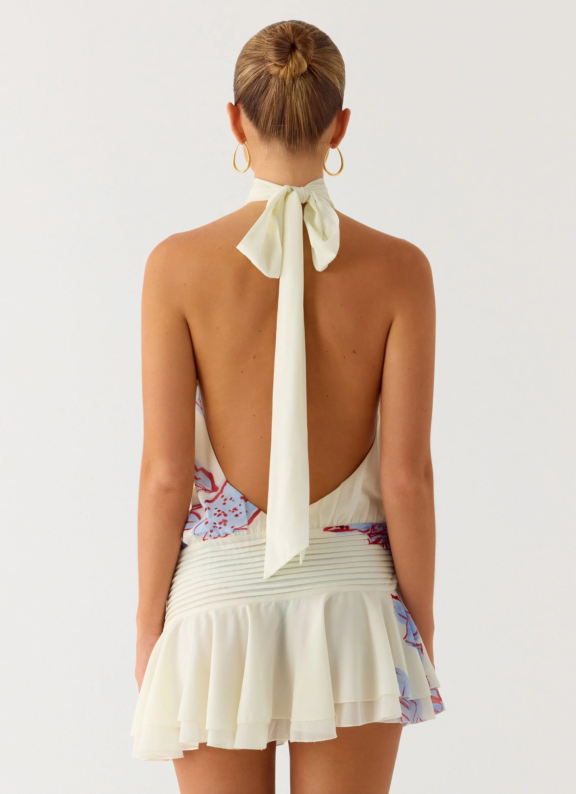 Willow Chiffon Mini Dress - Violet Blossom - Image 6