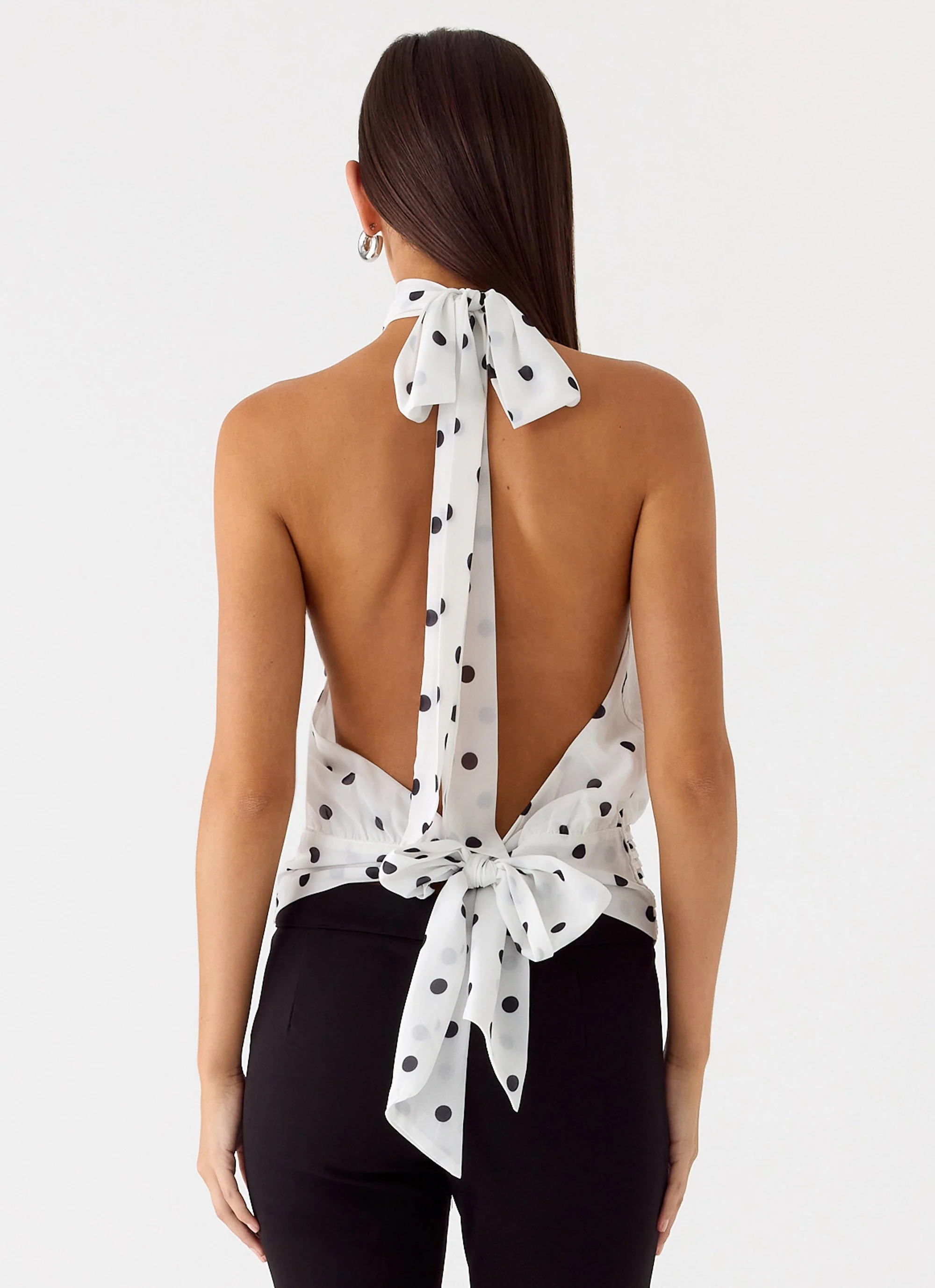 Willow Chiffon Top - White Polkadot - Image 4