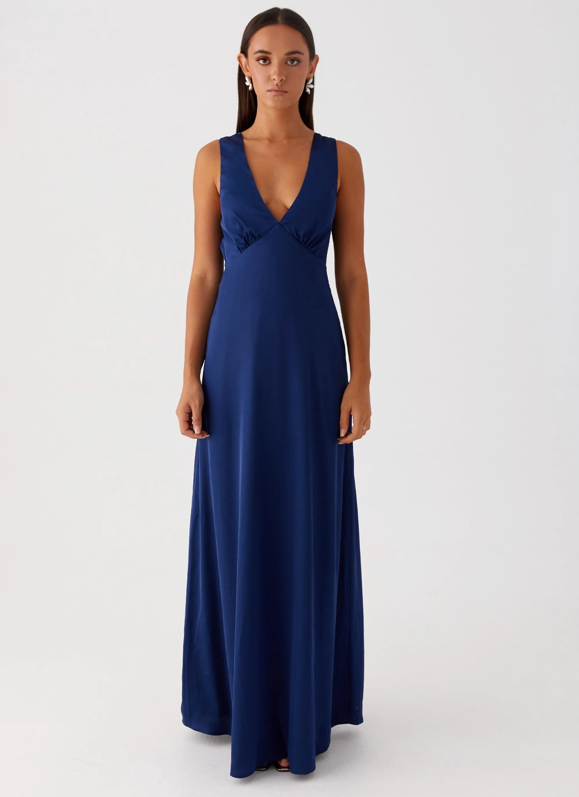 Winnie Cowl Back Maxi Dress - Navy - Image 2