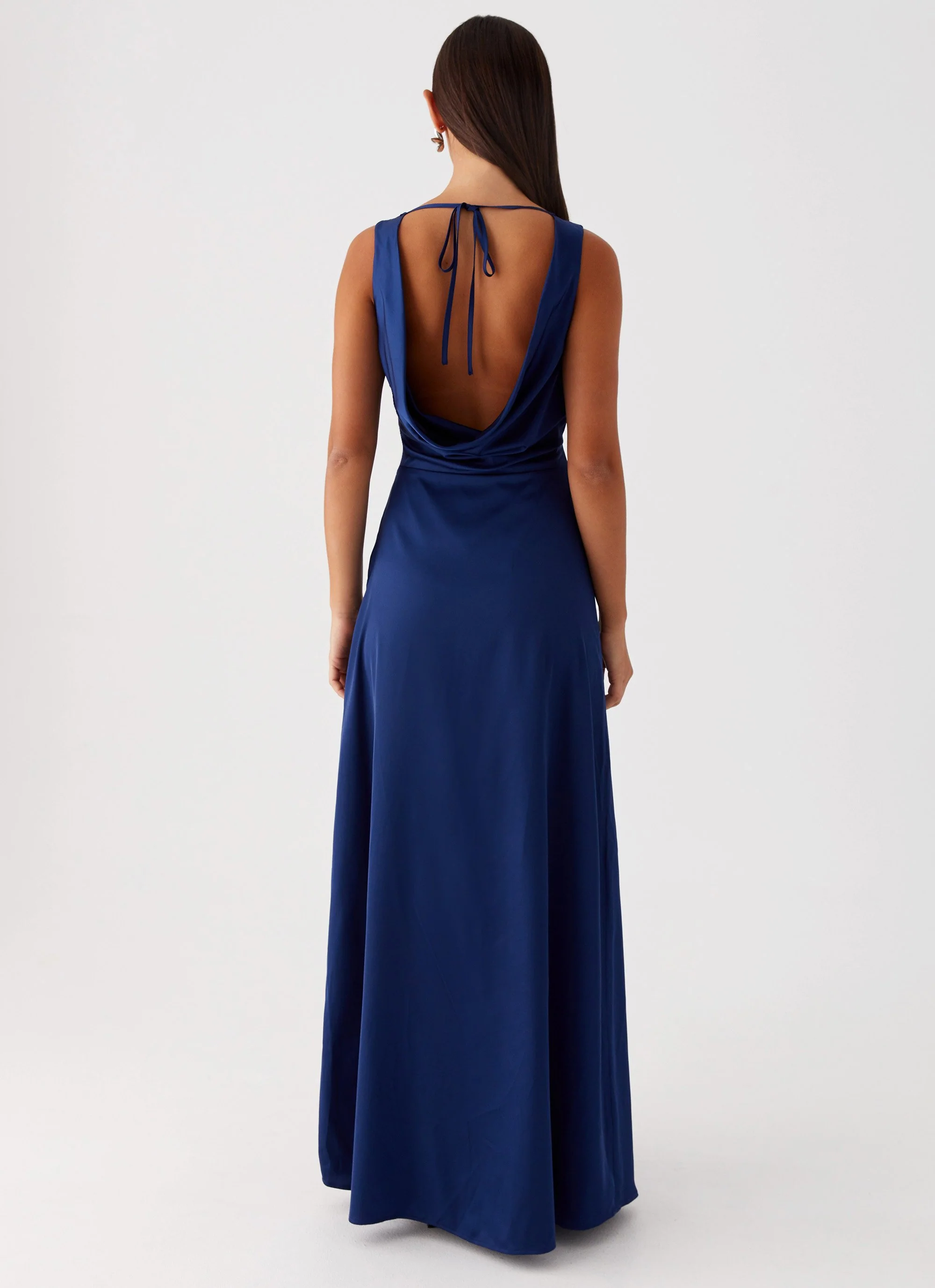 Winnie Cowl Back Maxi Dress - Navy - Image 4