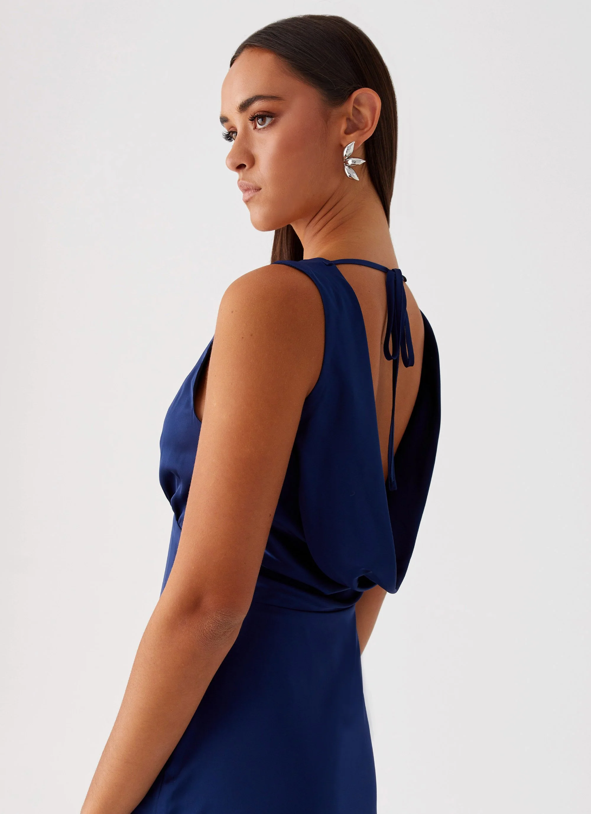 Winnie Cowl Back Maxi Dress - Navy - Image 6