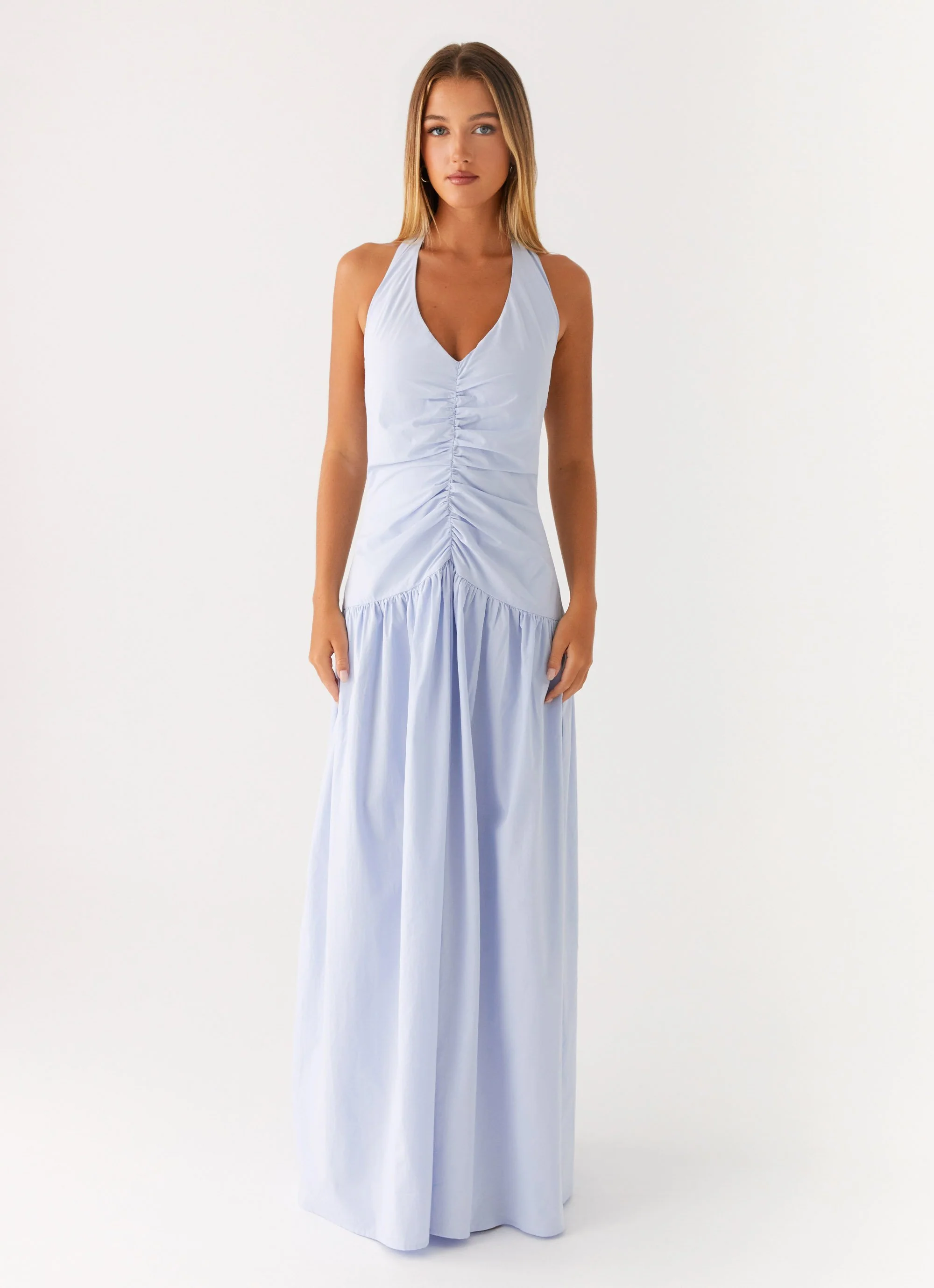 Worth The Wait Maxi Dress - Heather Blue - Image 2