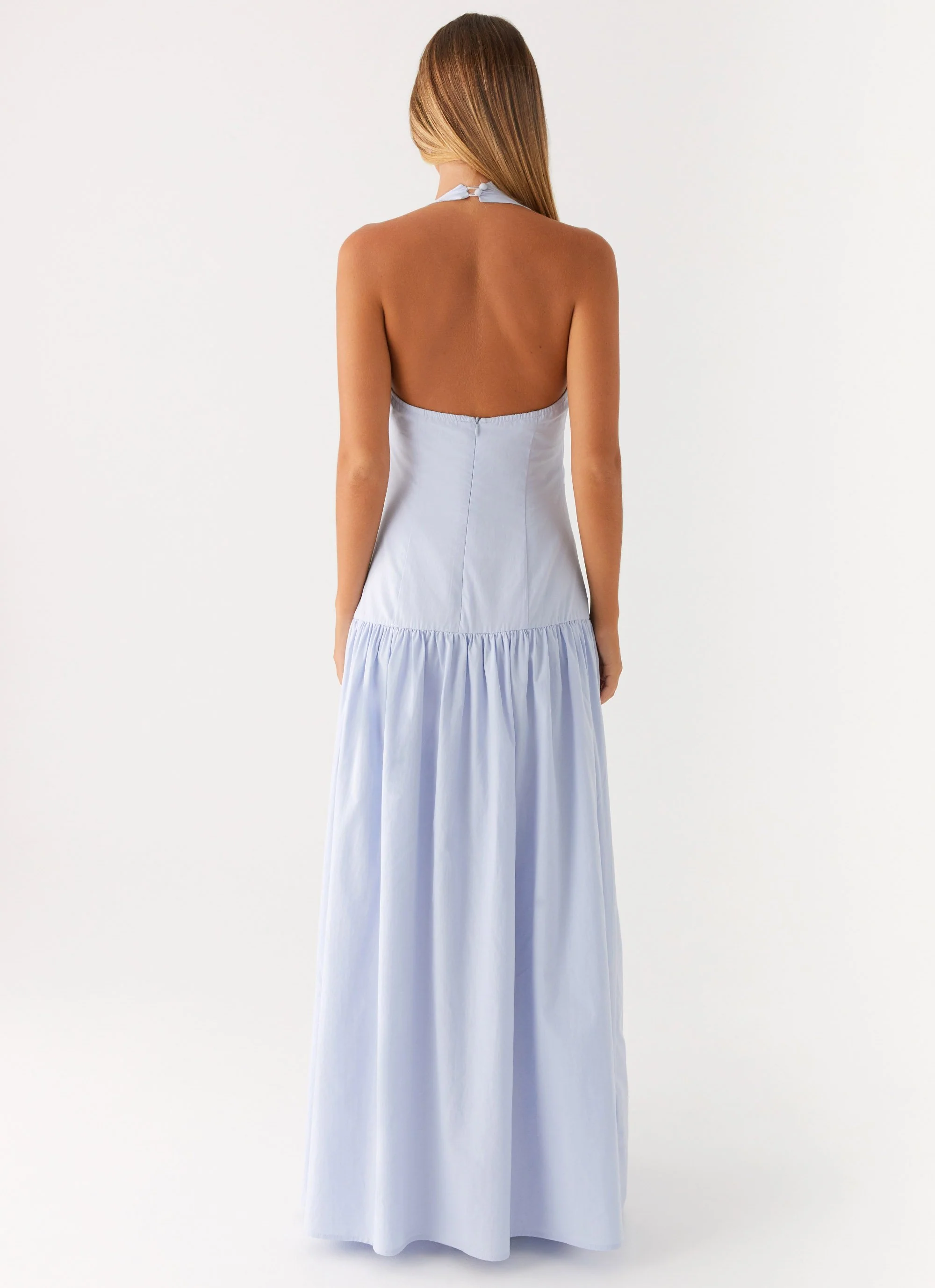 Worth The Wait Maxi Dress - Heather Blue - Image 4