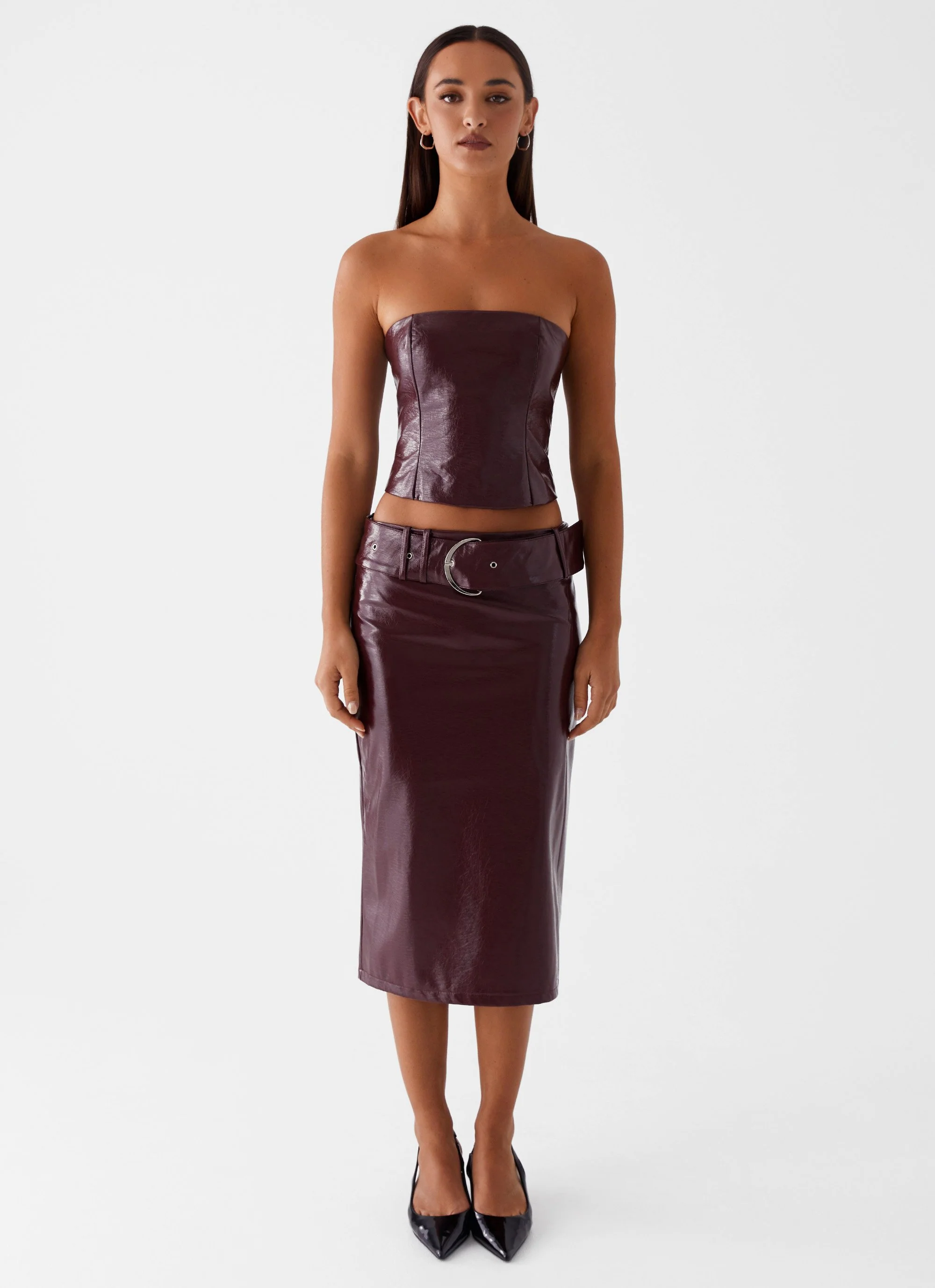 Wynnie Midi Skirt - Cherry Red - Image 3