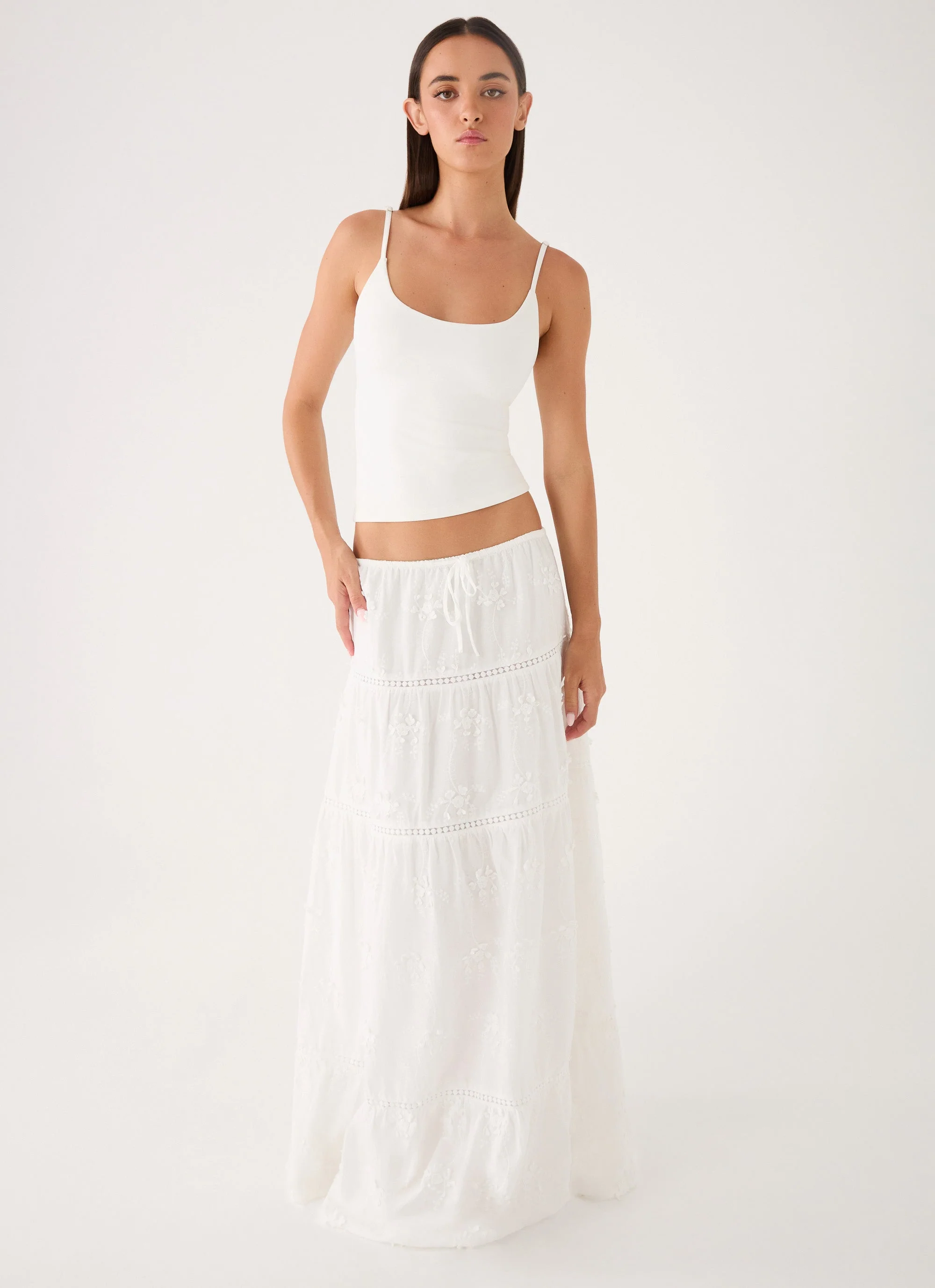 Yours To Keep Maxi Skirt - White - Image 5