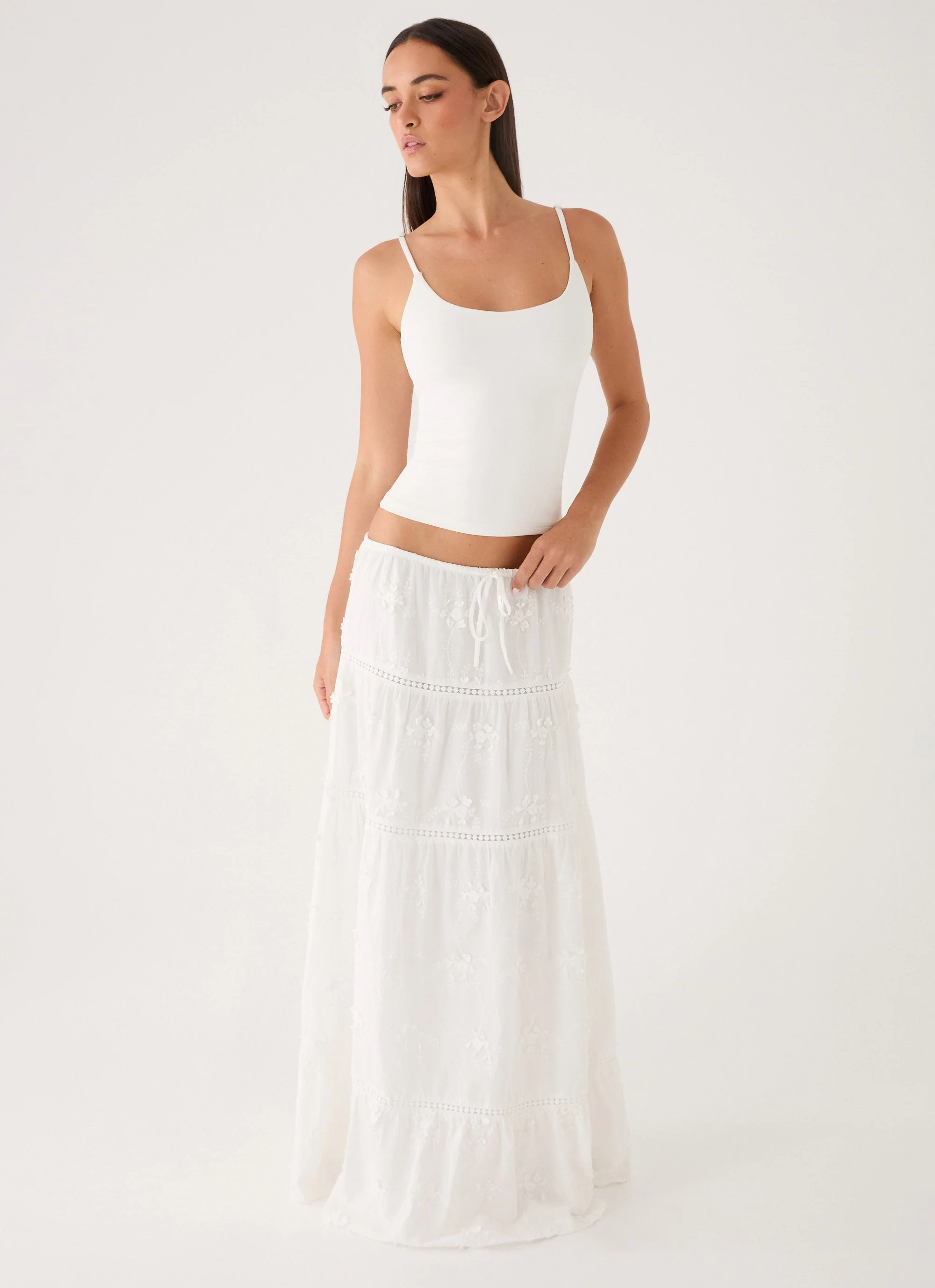 Yours To Keep Maxi Skirt - White - Image 6