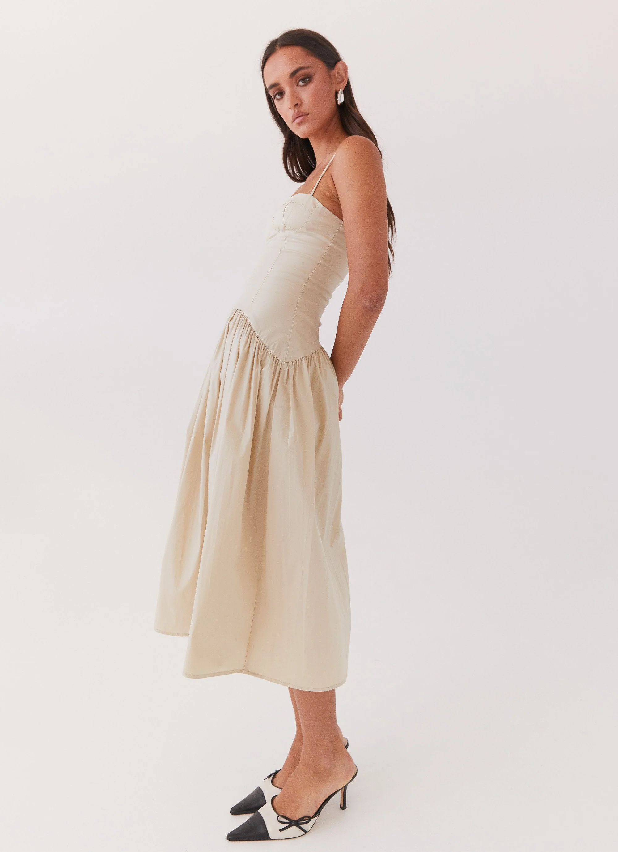 Yvette Corset Midi Dress - Desert Sage - Image 8