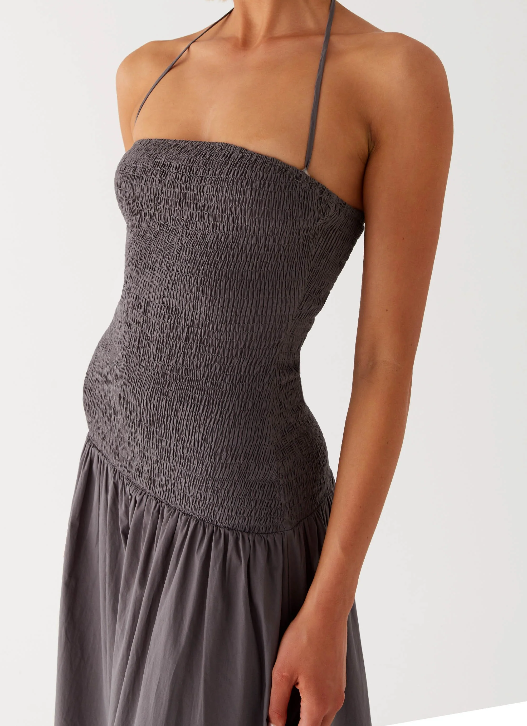 Zahra Maxi Dress - Charcoal - Image 5
