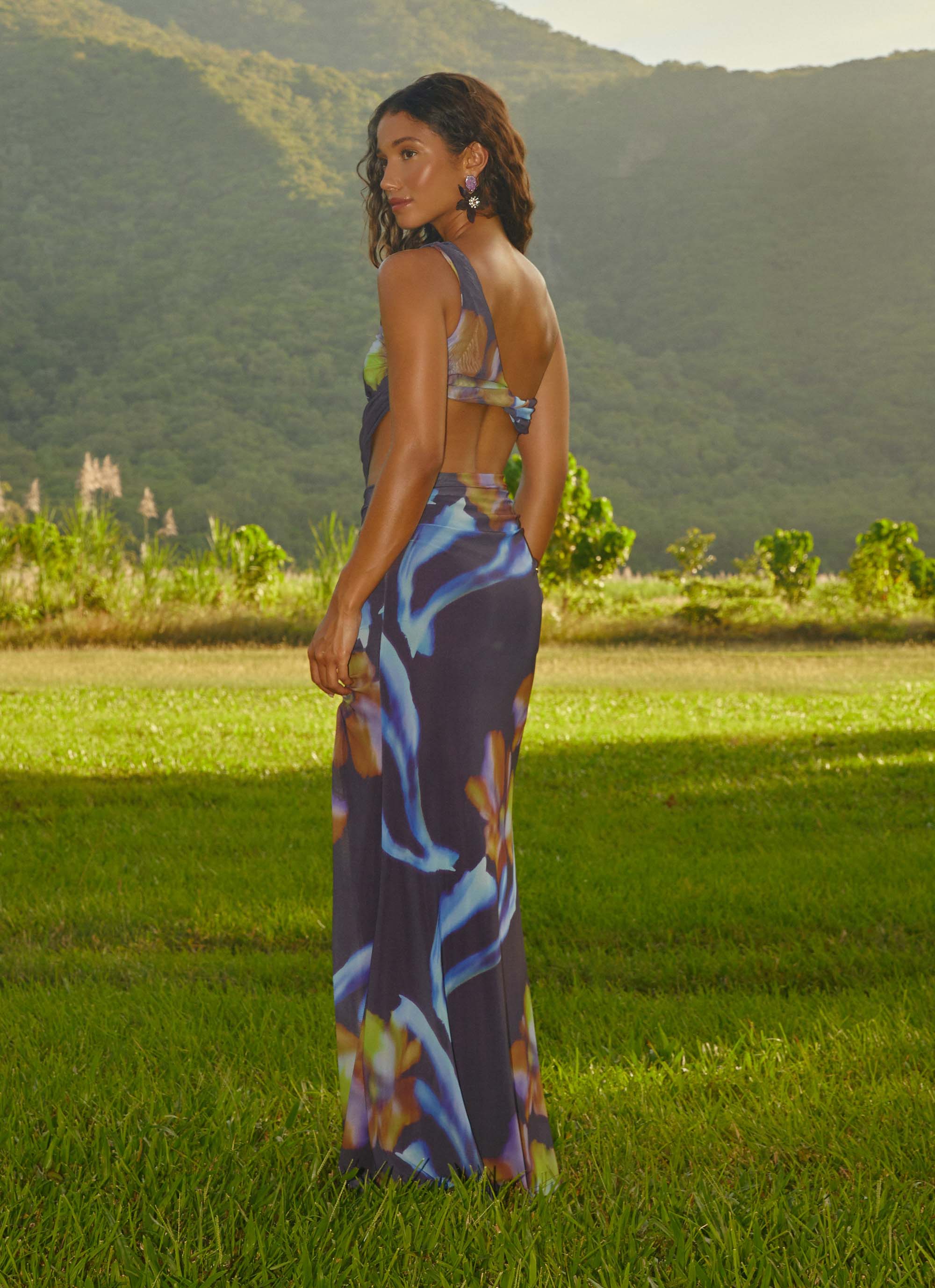 Zanzibar Maxi Dress - Dark Floral - Image 3