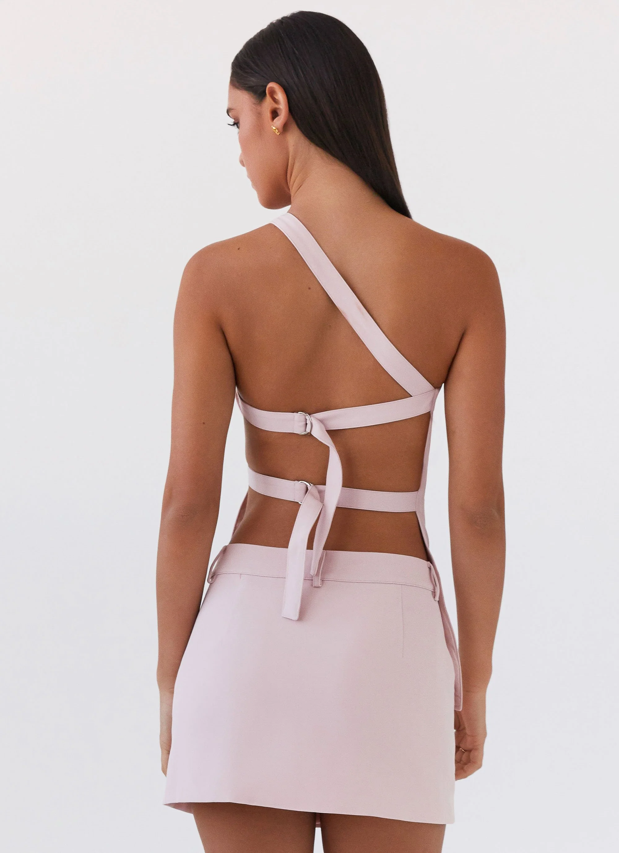 Zeina One Shoulder Top - Pink - Image 4