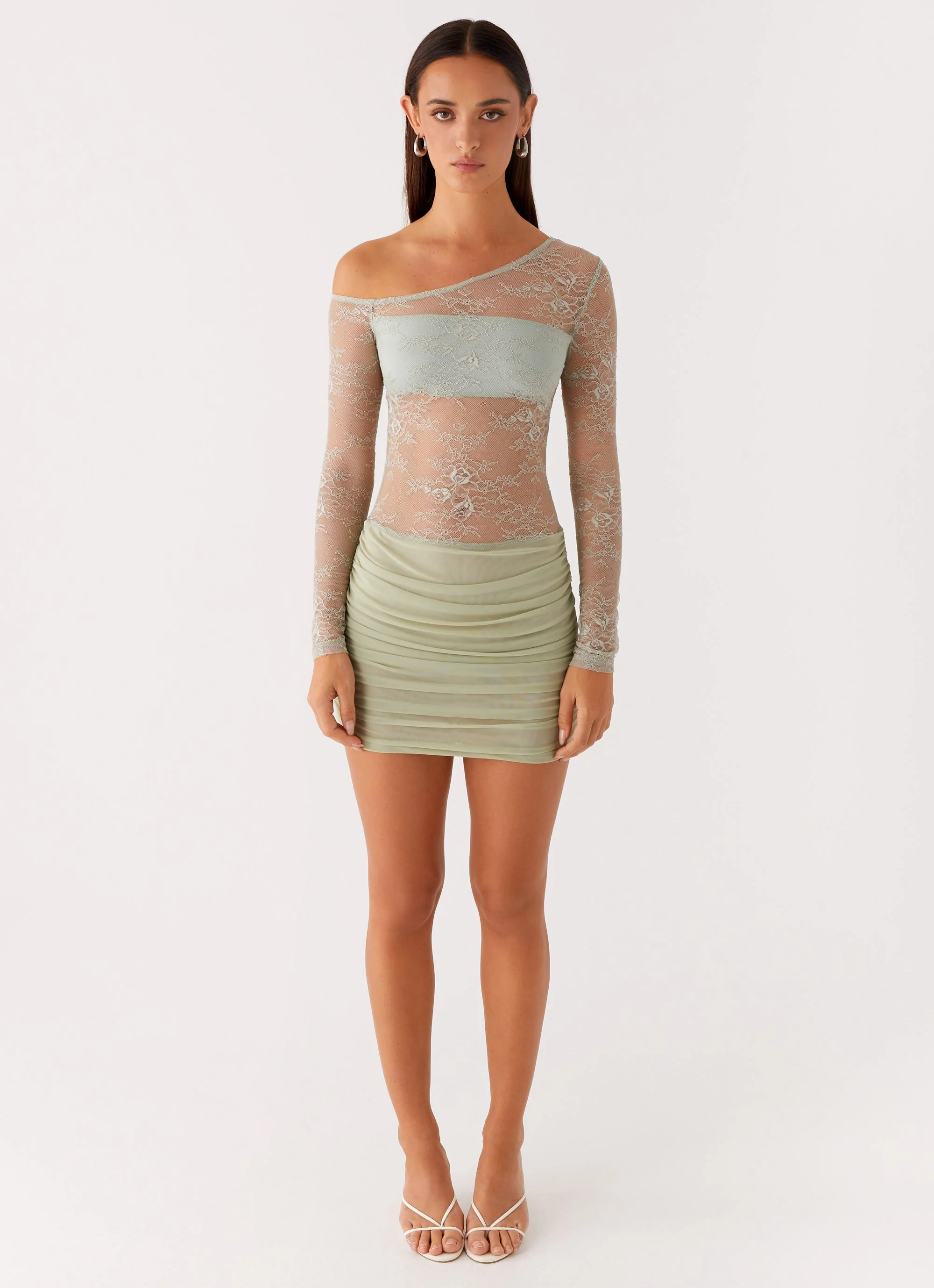 Zenni Mini Dress - Sage - Image 2